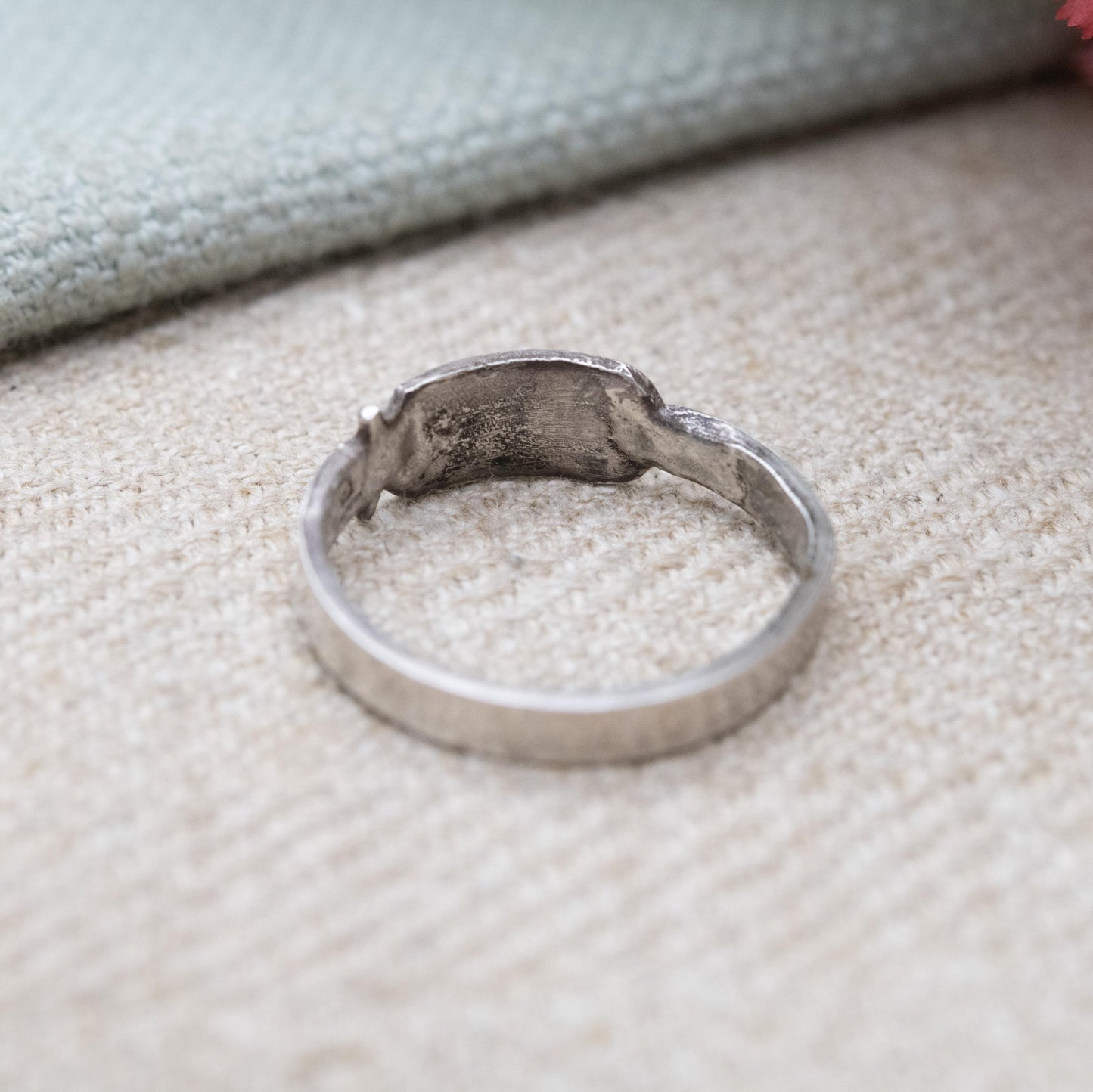 Vintage Silver Egyptian Cartouche Ring - Hieroglyph Symbols | UK Size - N 1/2 | US Size - 6 3/4
