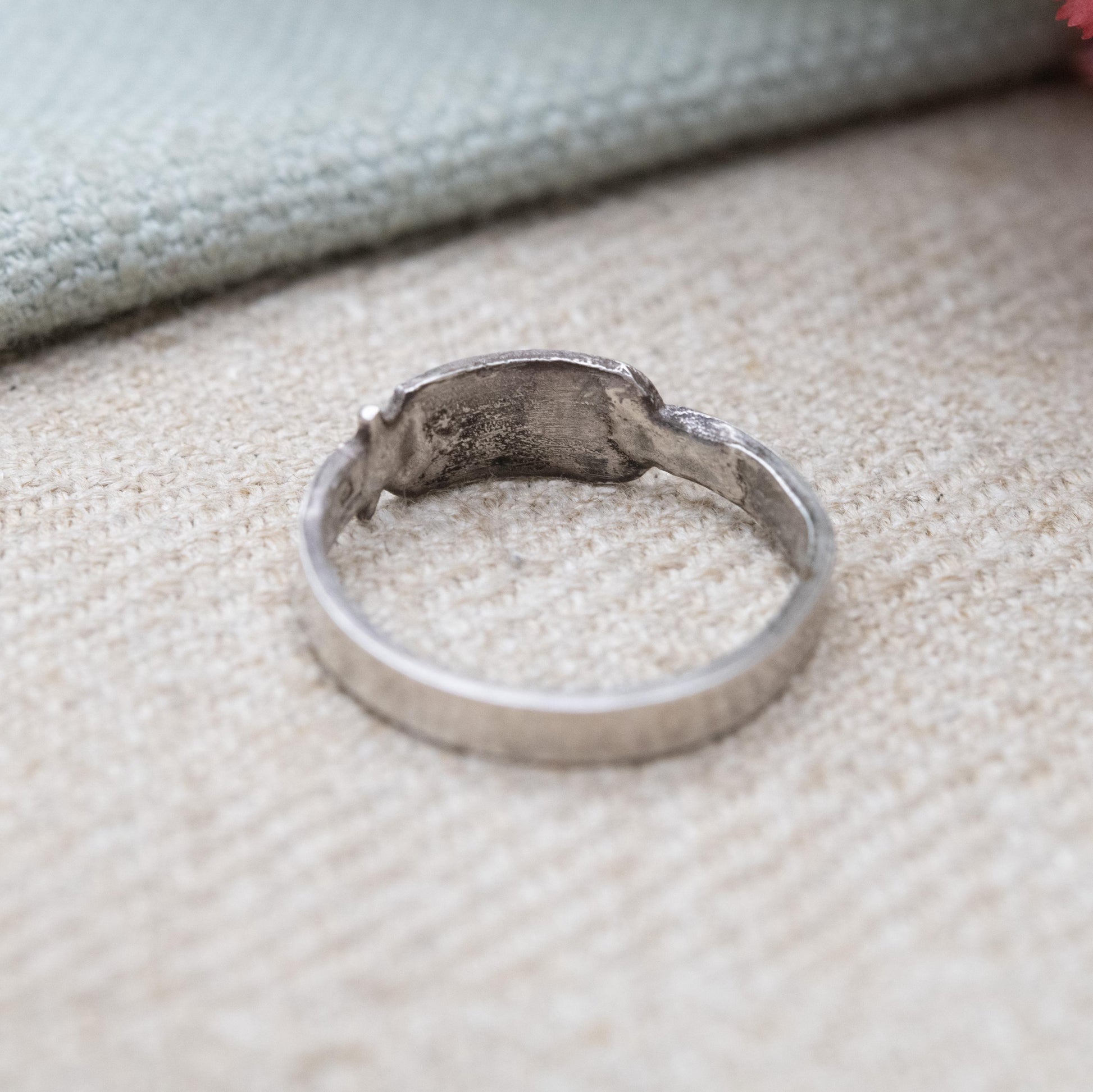 Vintage Silver Egyptian Cartouche Ring - Hieroglyph Symbols | UK Size - N 1/2 | US Size - 6 3/4