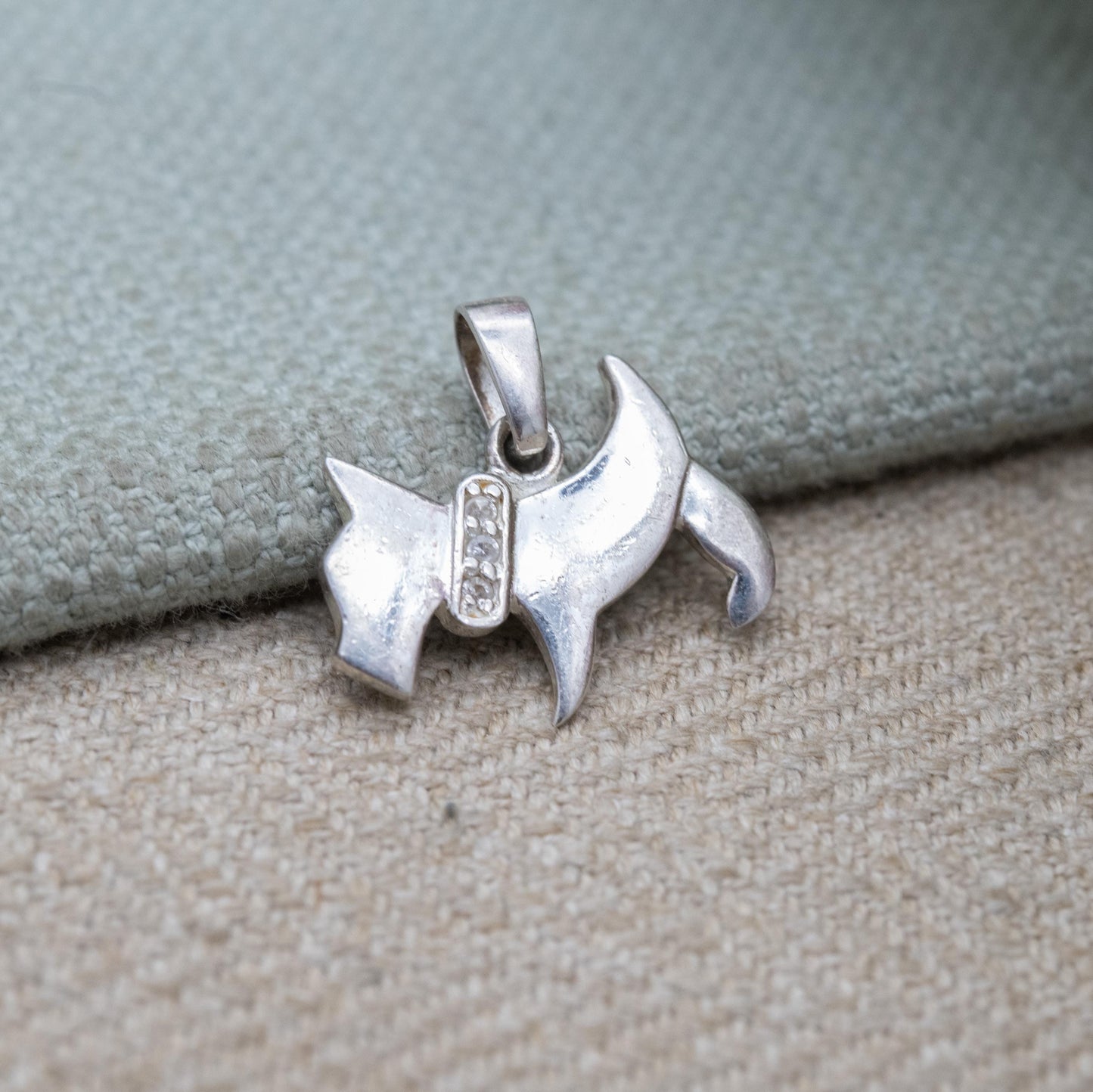 Sterling Silver Dog Charm - Scottish Terrier Scottie Dog Pendant | Gift for Animal Lover