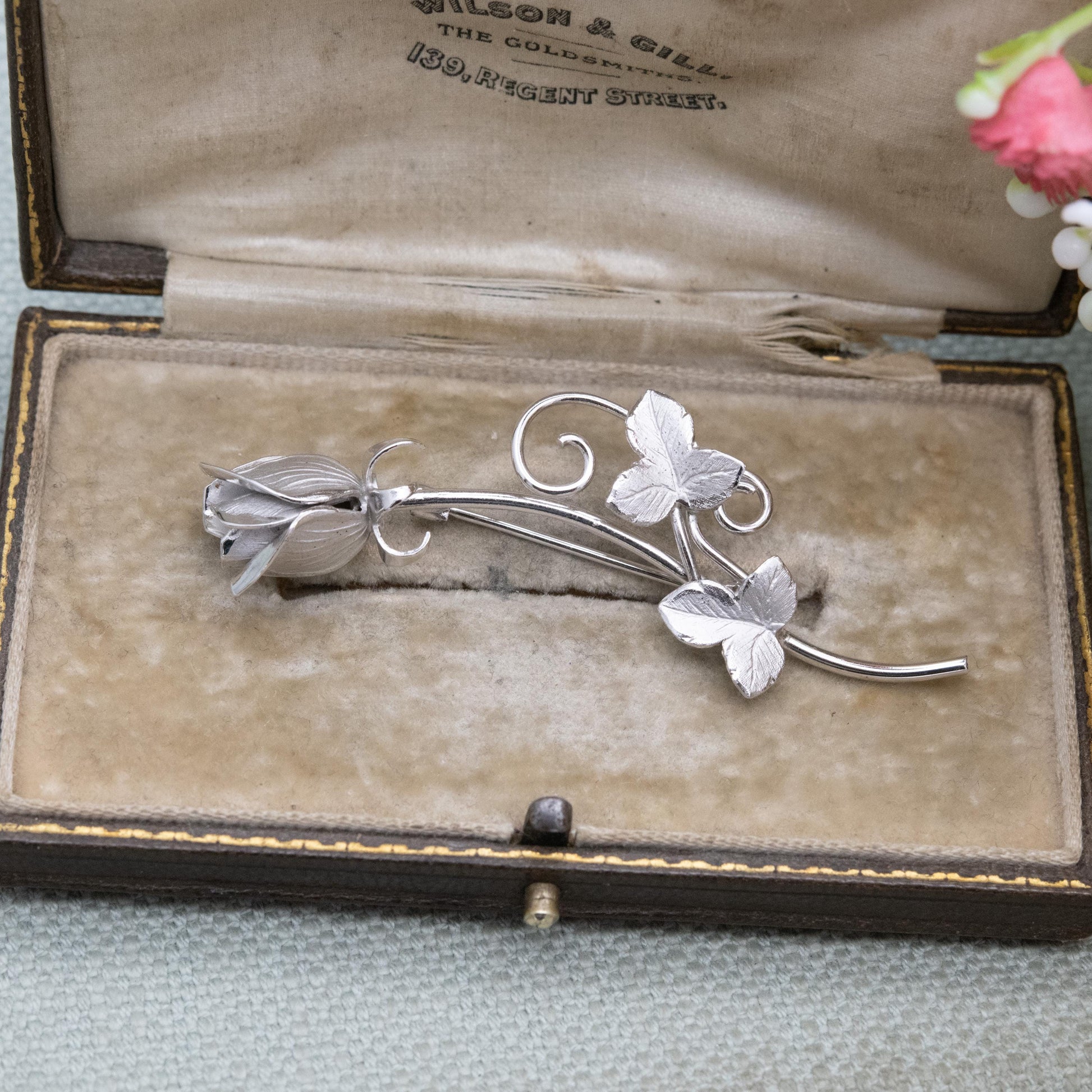 Vintage Sterling Silver Tulip Flower Brooch by Ecco - Large Floral | Romantic Gift for Her