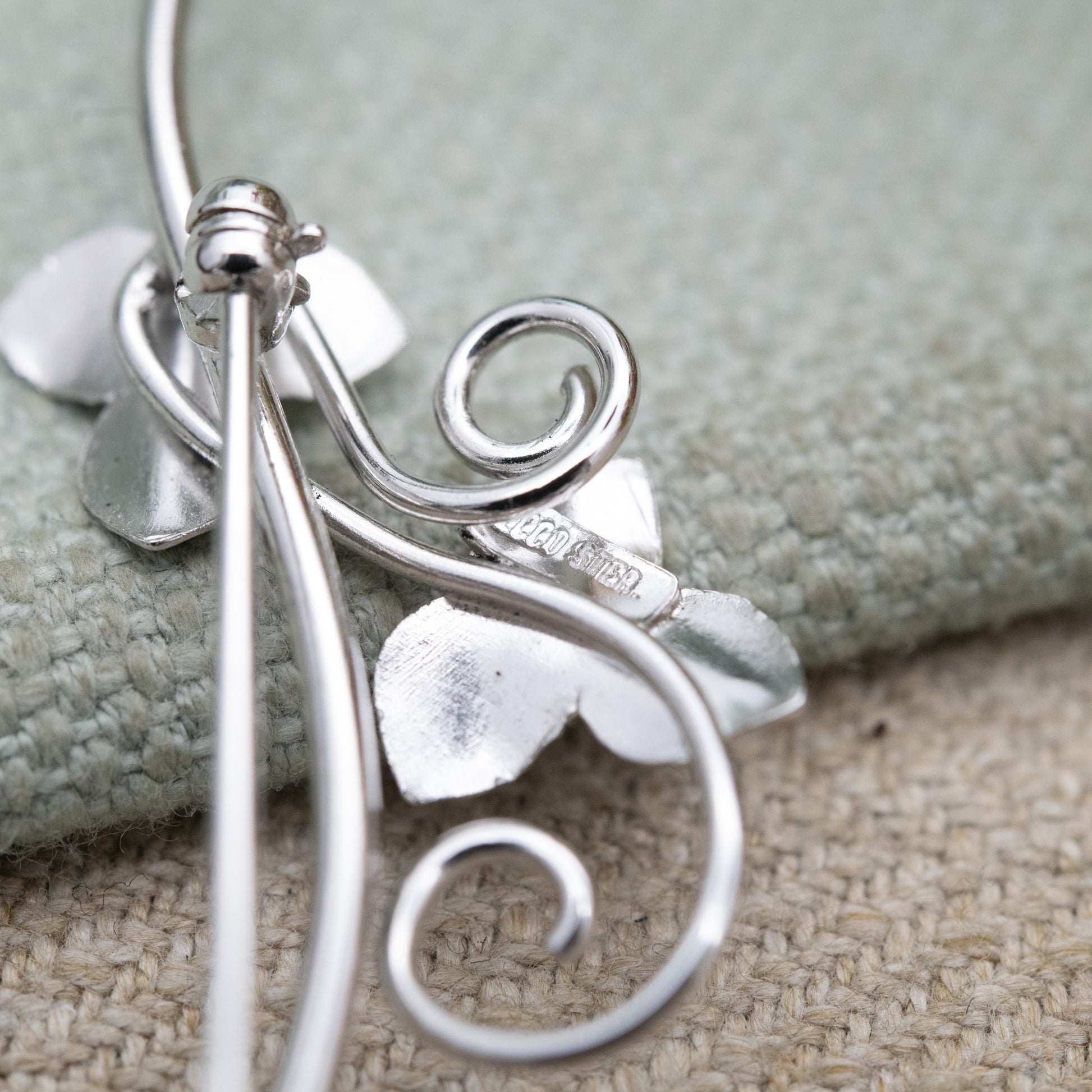 Vintage Sterling Silver Tulip Flower Brooch by Ecco - Large Floral | Romantic Gift for Her