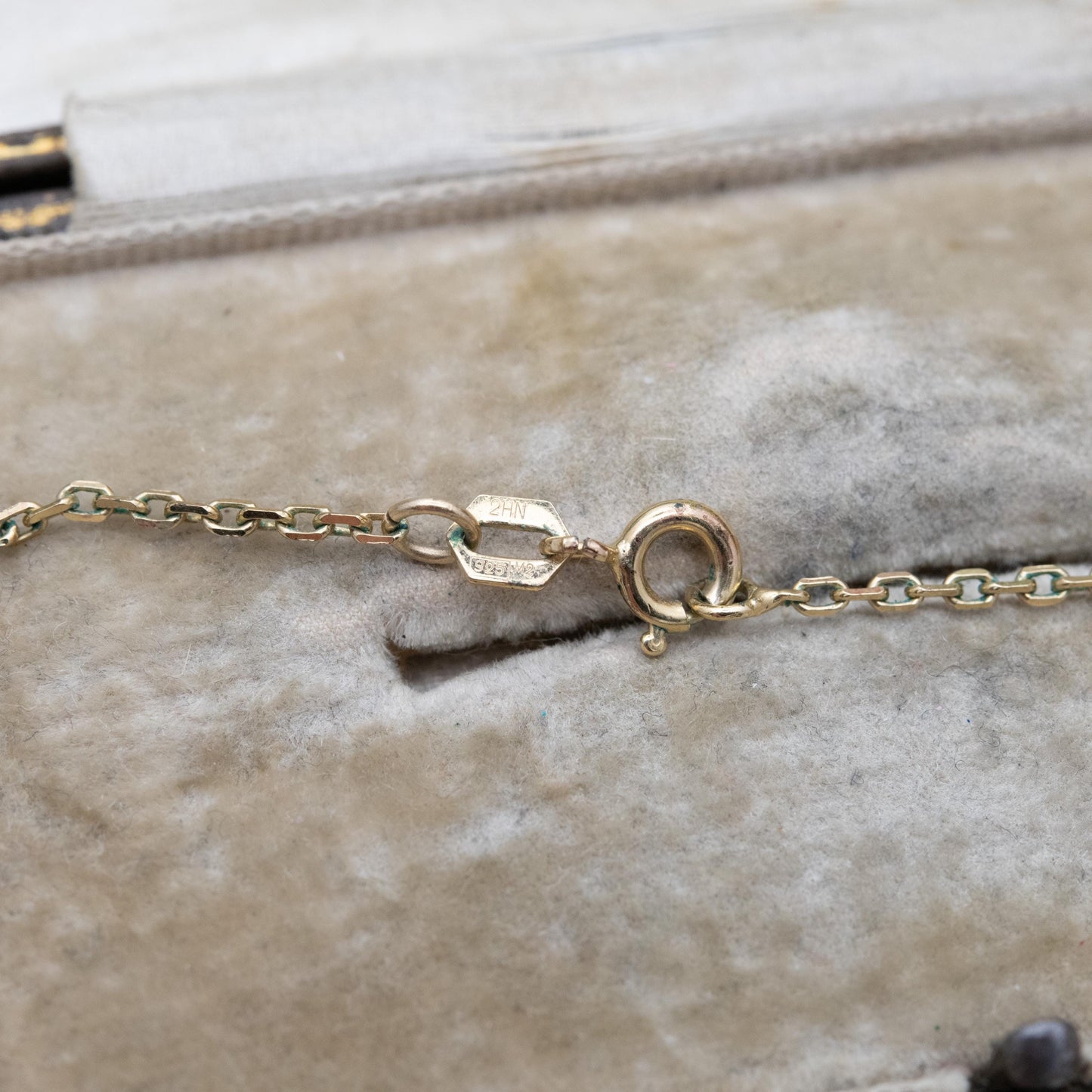 Vintage Sterling Silver Gold Plated Faux Pearl Pendant Necklace - Pretty Silver Jewellery Gift for Her
