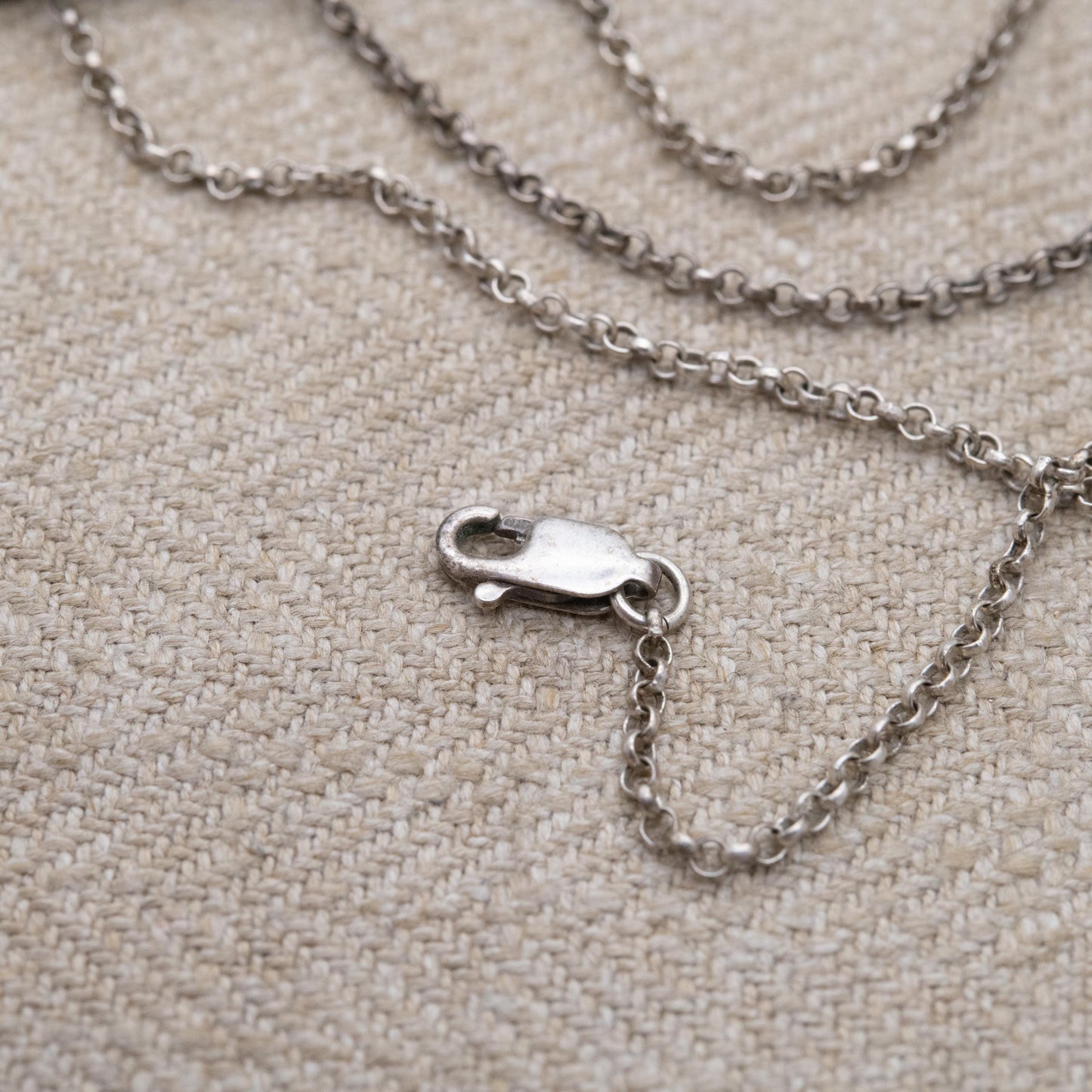 Vintage Sterling Silver Trace Chain Necklace 20" - Thin Belcher Everyday Silver Jewellery