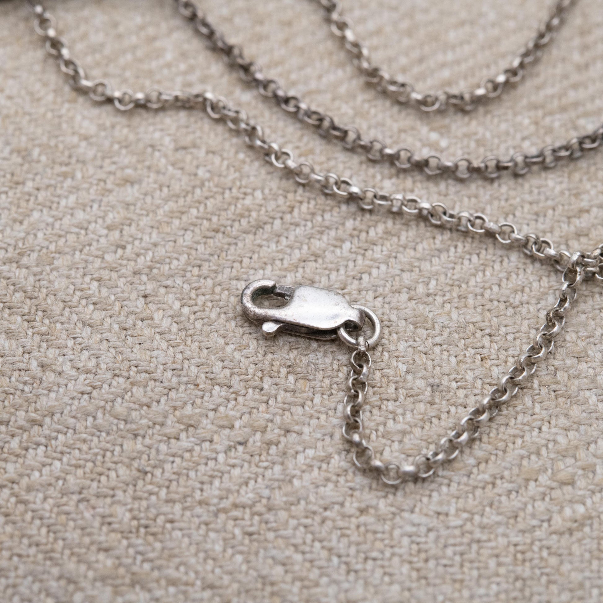 Vintage Sterling Silver Trace Chain Necklace 20" - Thin Belcher Everyday Silver Jewellery