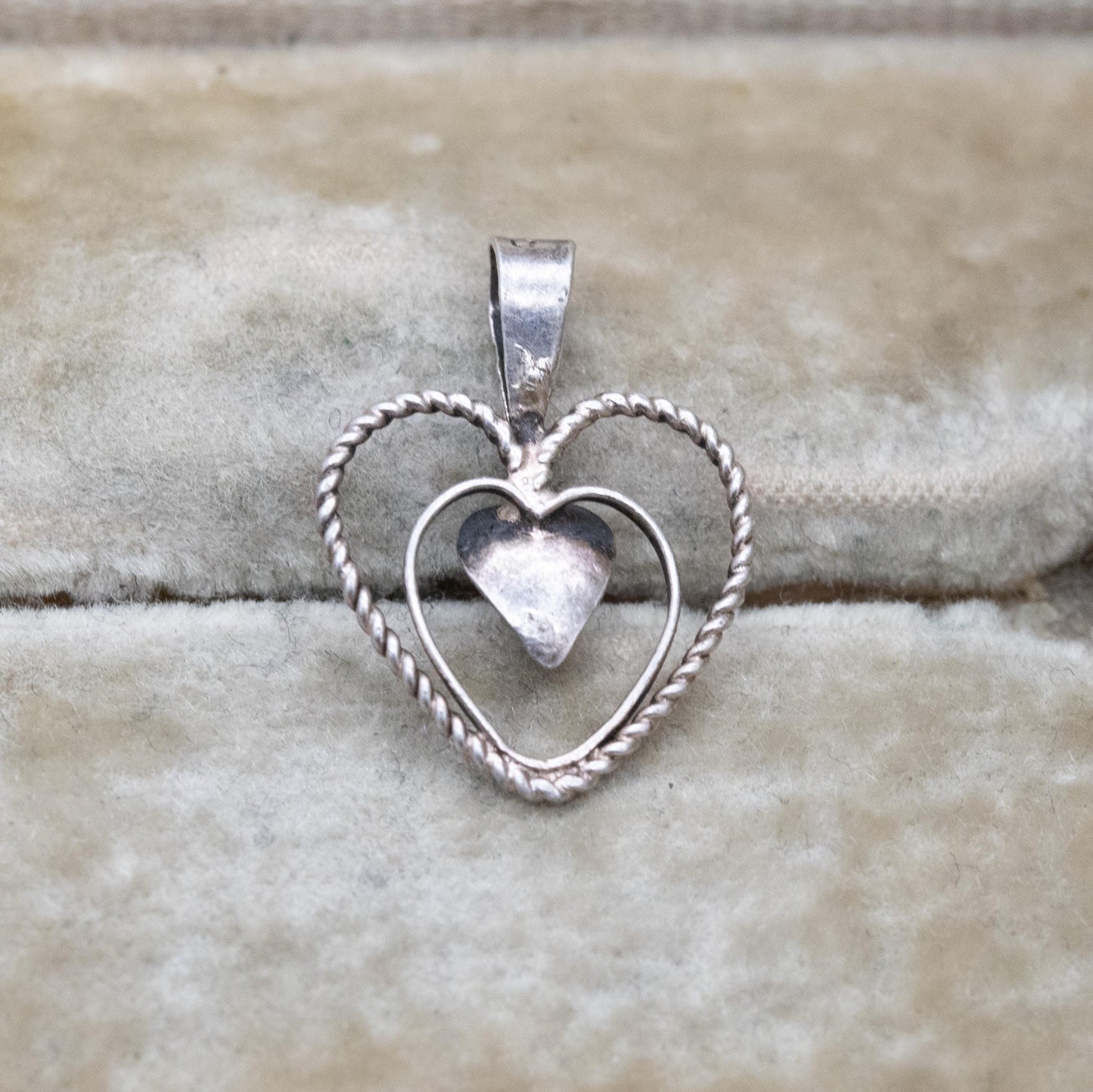 Sterling Silver Ruby Loveheart Pendant - Romantic Charm for Necklace Stack | Heart Jewellery Gift for Her