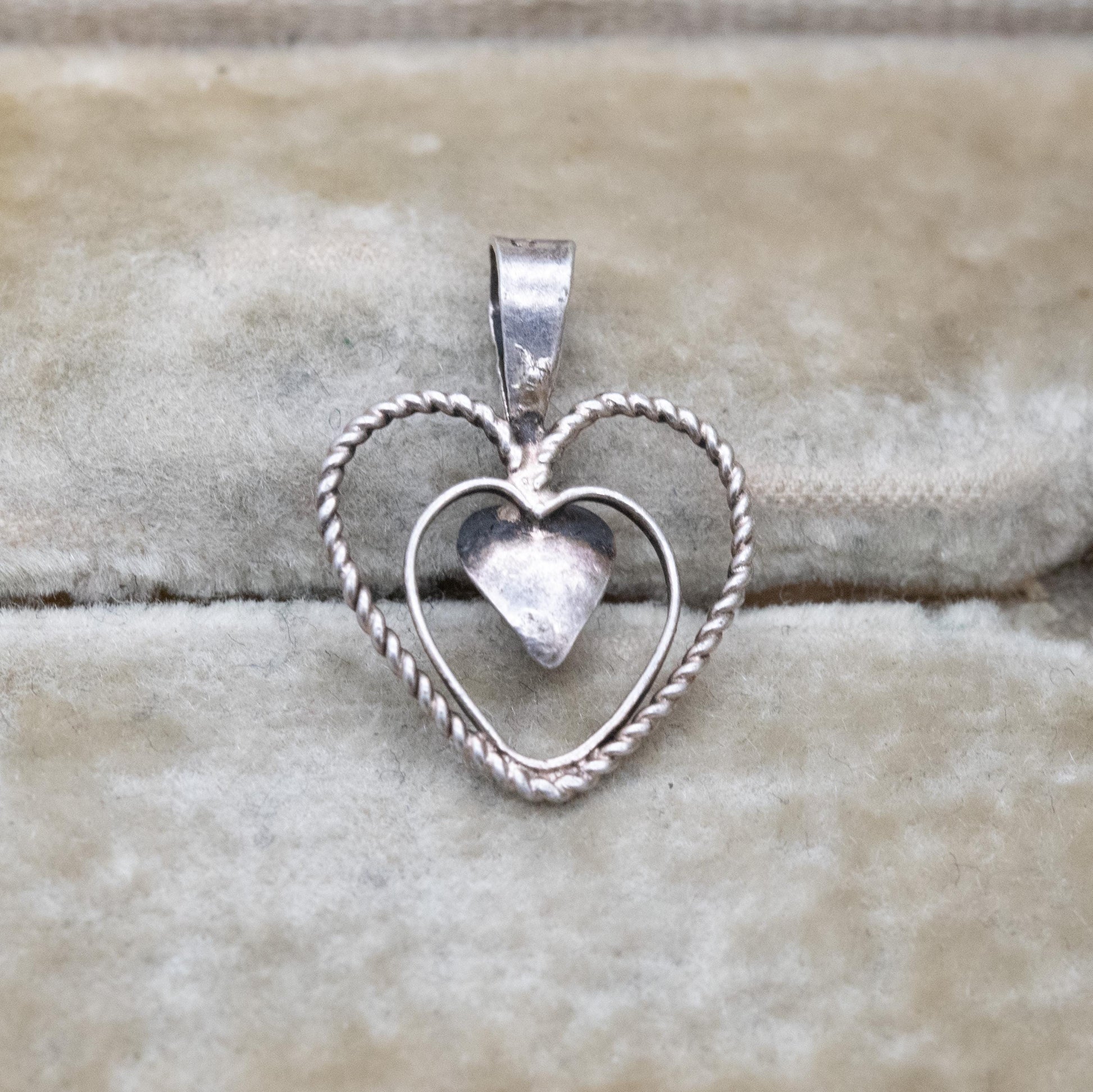 Sterling Silver Ruby Loveheart Pendant - Romantic Charm for Necklace Stack | Heart Jewellery Gift for Her