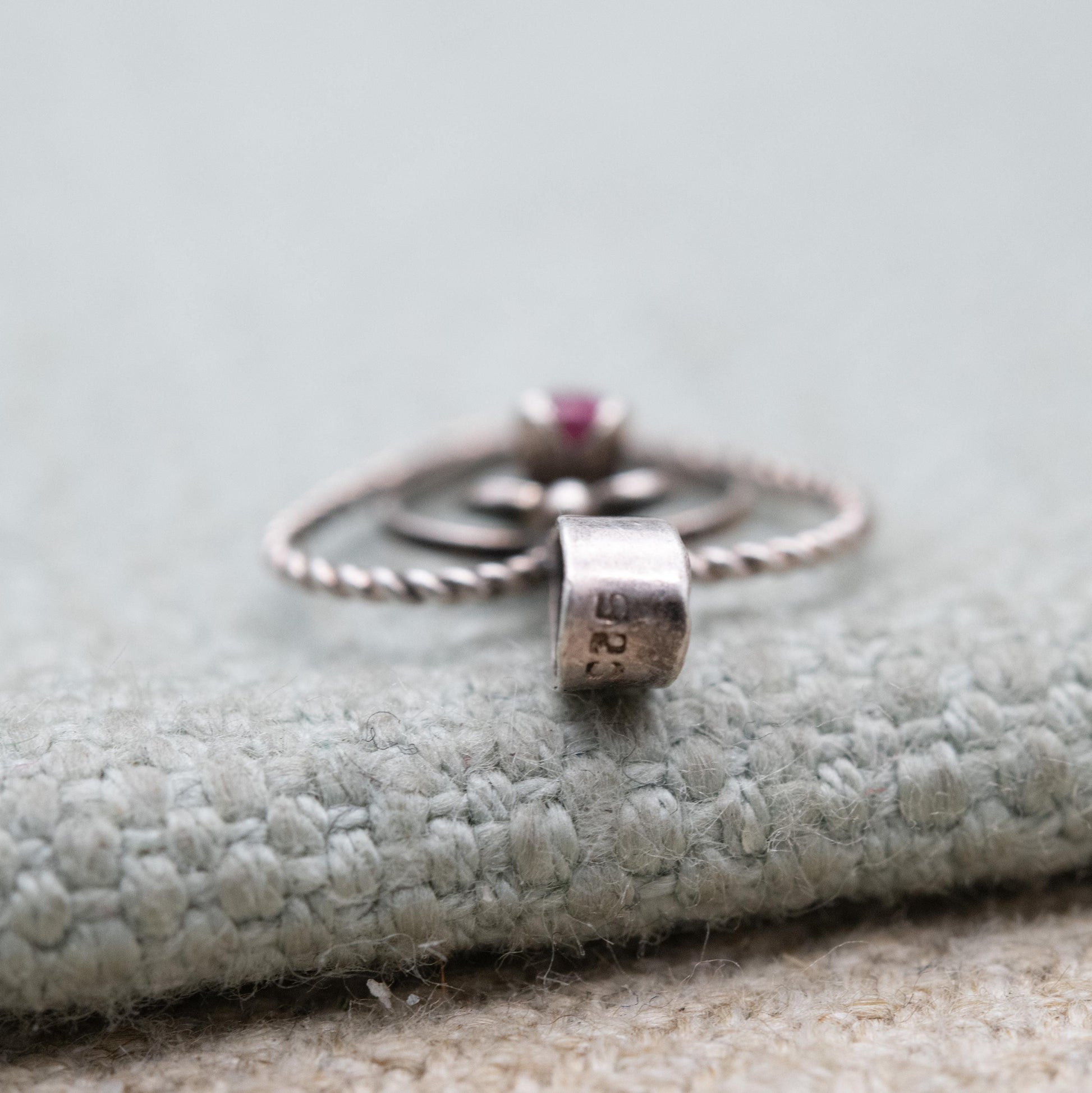 Sterling Silver Ruby Loveheart Pendant - Romantic Charm for Necklace Stack | Heart Jewellery Gift for Her