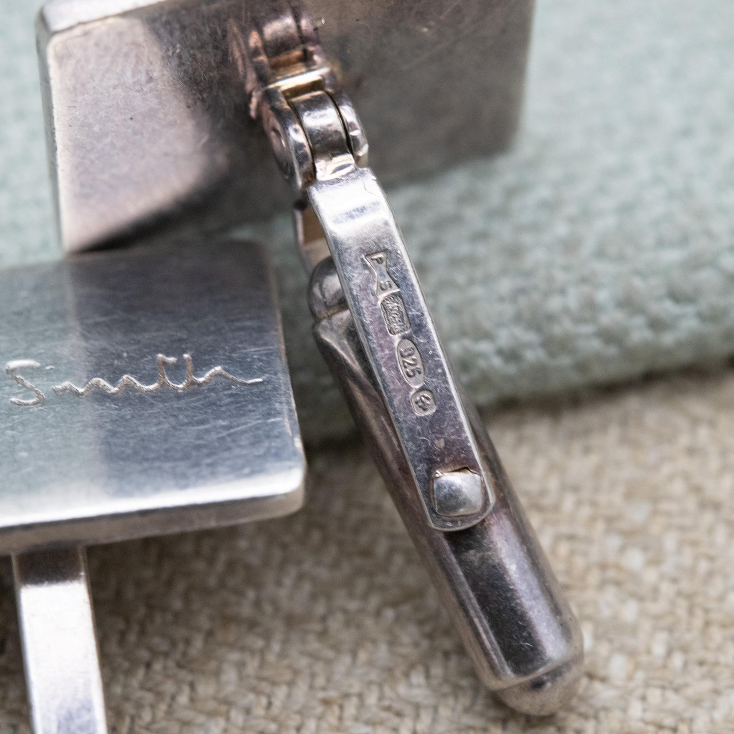Paul Smith Sterling Silver Cufflinks - Minimal Logo Design | Mens Accessory | Gift for Him