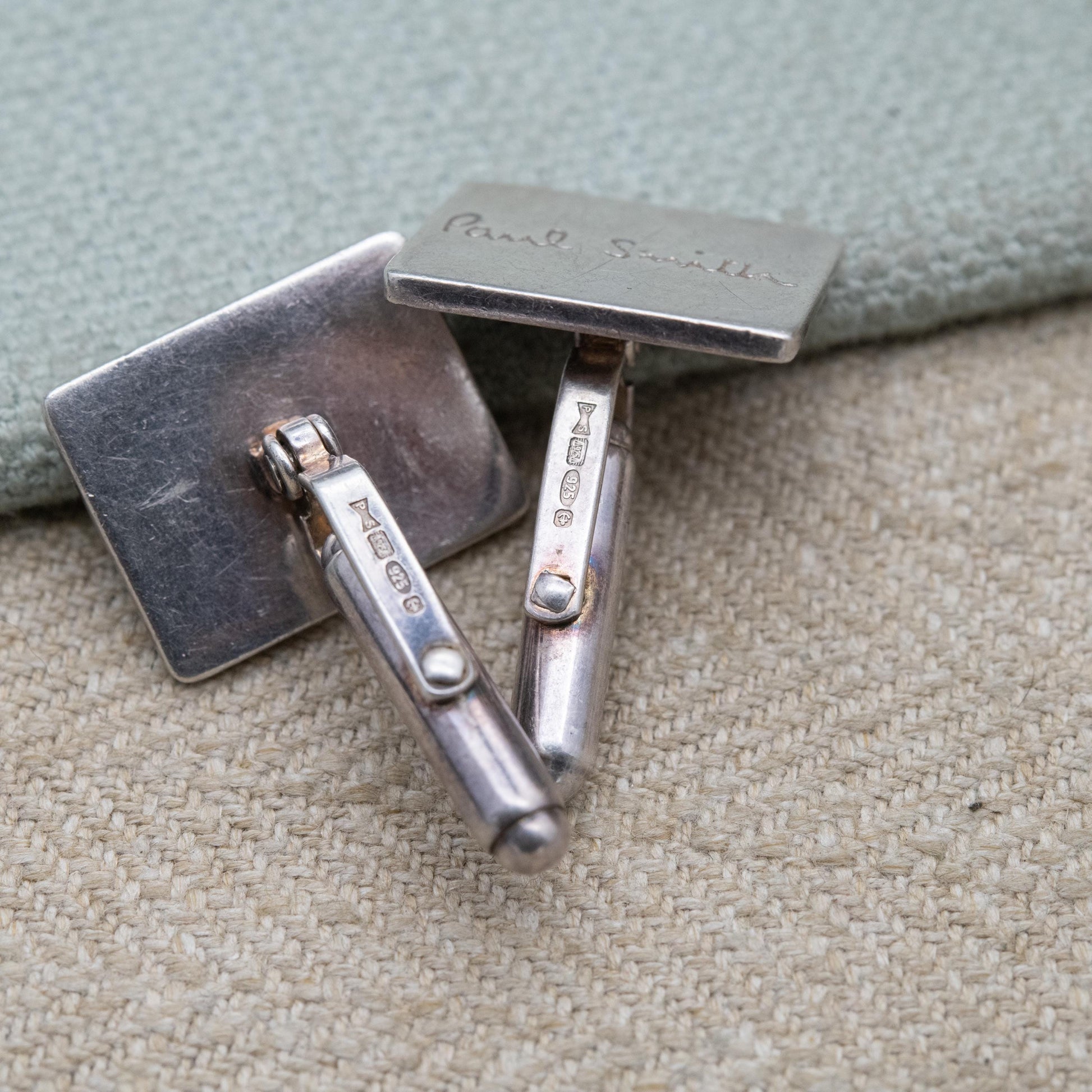 Paul Smith Sterling Silver Cufflinks - Minimal Logo Design | Mens Accessory | Gift for Him