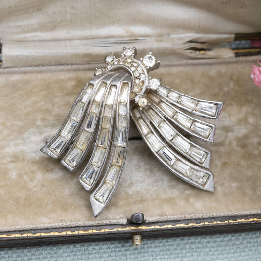 Vintage Boucher Rhinestone Brooch c. 1950s