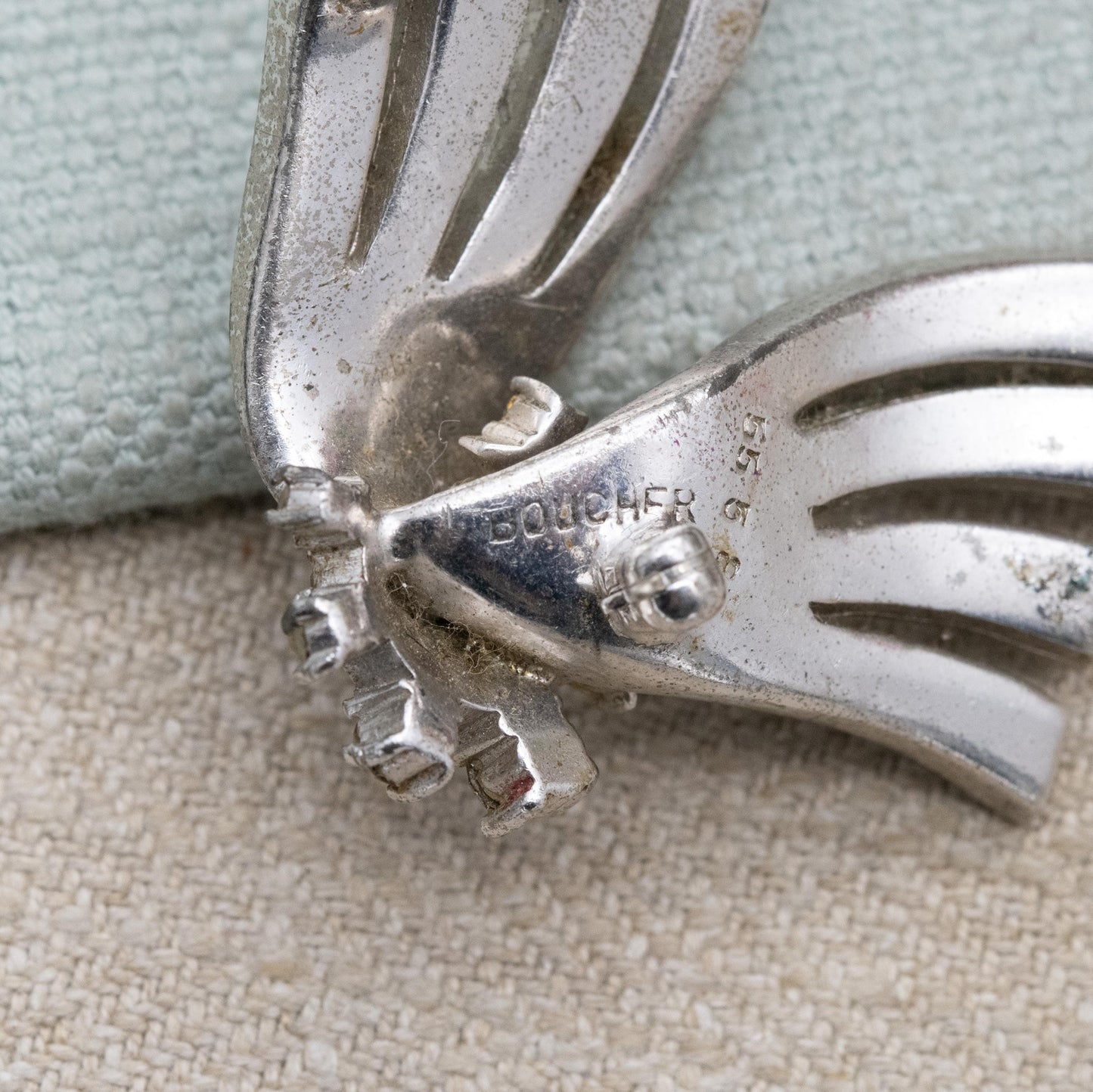 Vintage Boucher Rhinestone Brooch c. 1950s