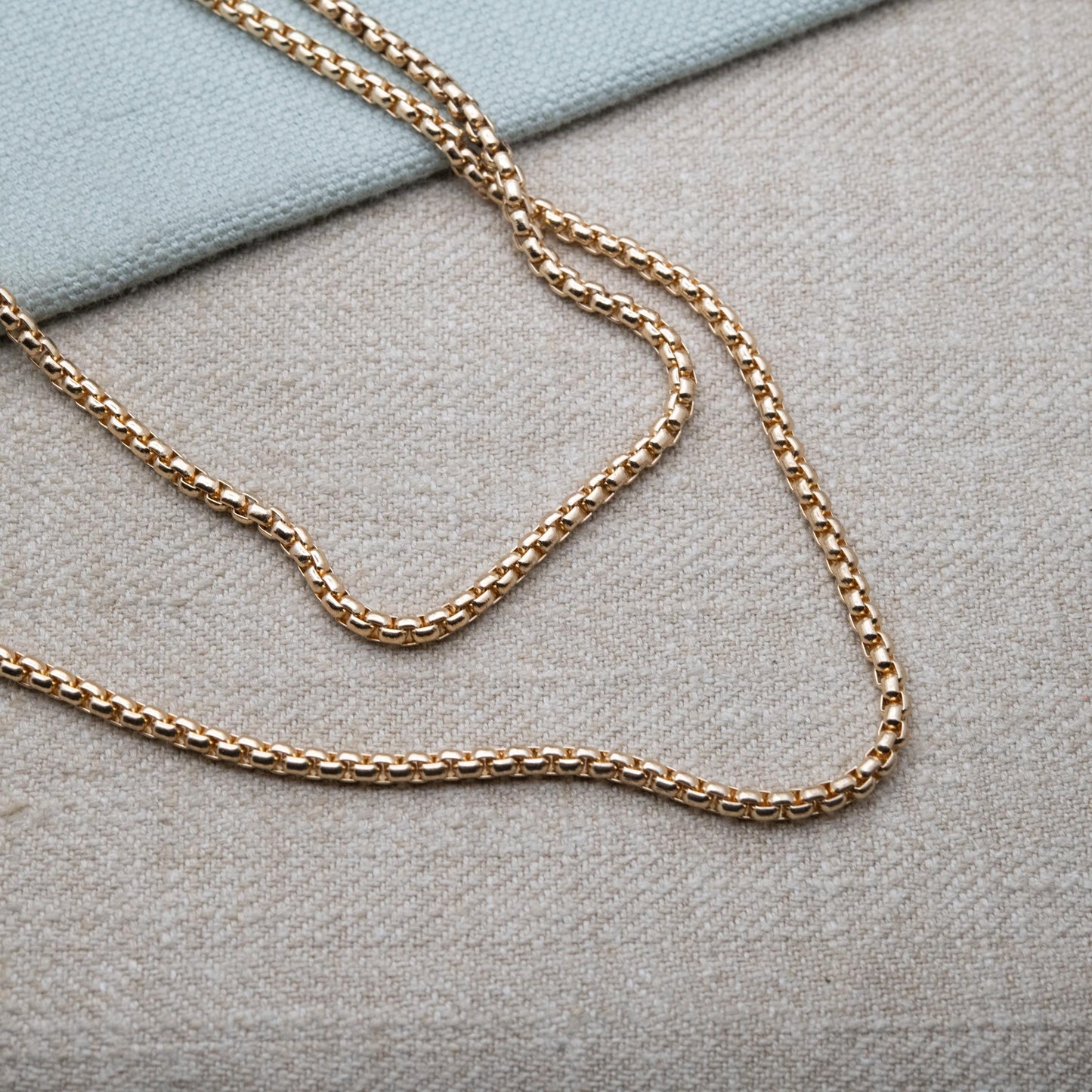 Vintage Danbury Mint Gold Tone Chain Necklace - Long Double Strand | 36"