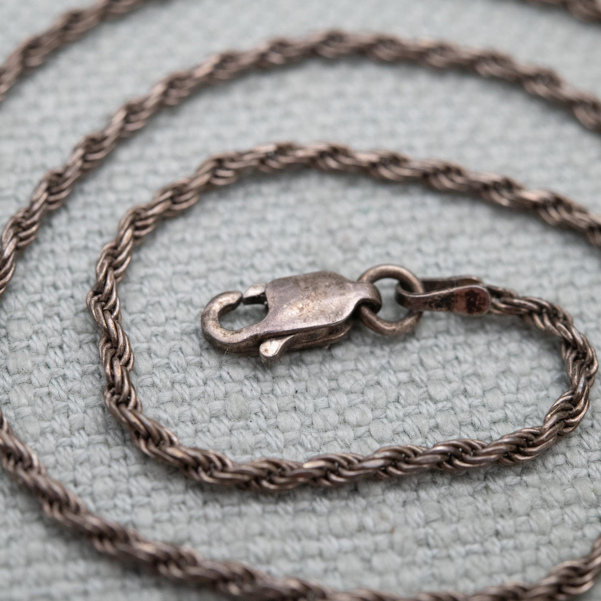 Sterling Silver Rope Twist Chain Necklace - Short Quality Silver Necklace | Unisex Necklace Gift | 16"