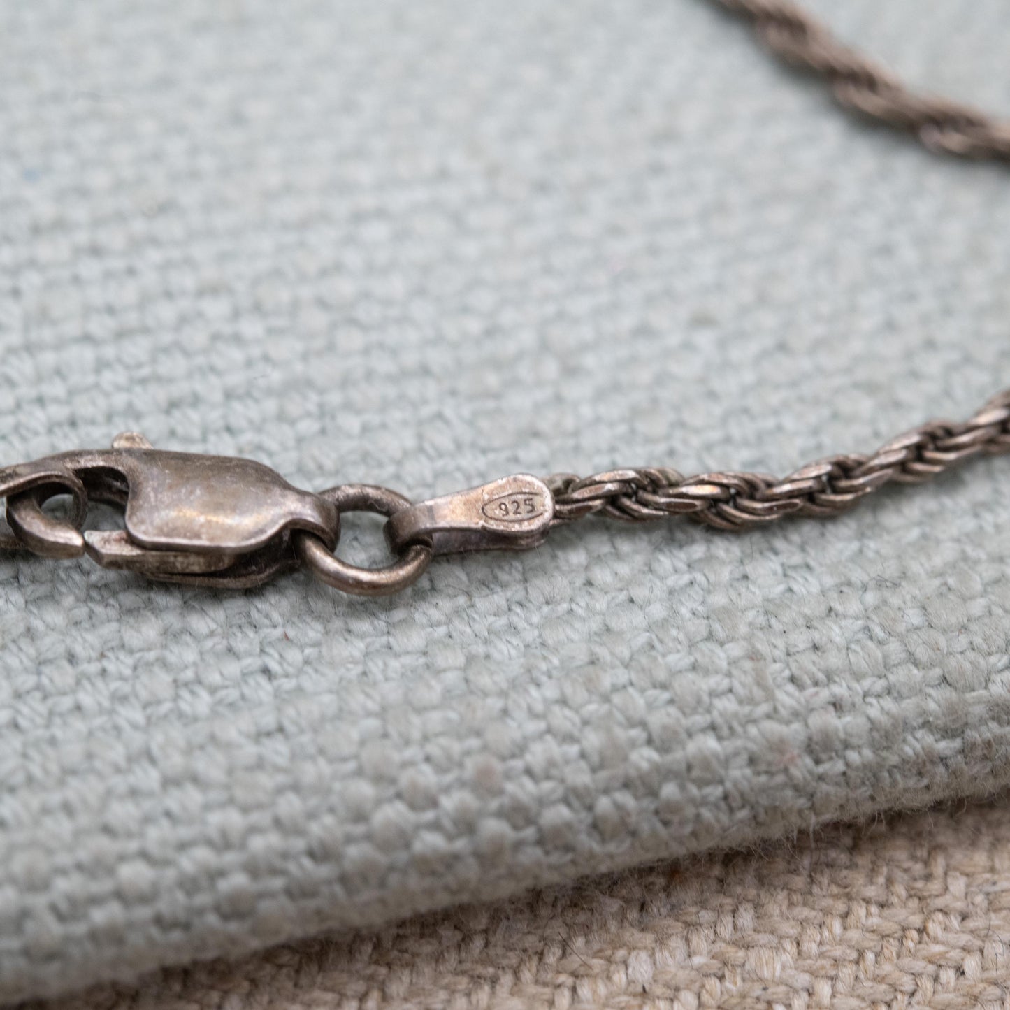 Sterling Silver Rope Twist Chain Necklace - Short Quality Silver Necklace | Unisex Necklace Gift | 16"