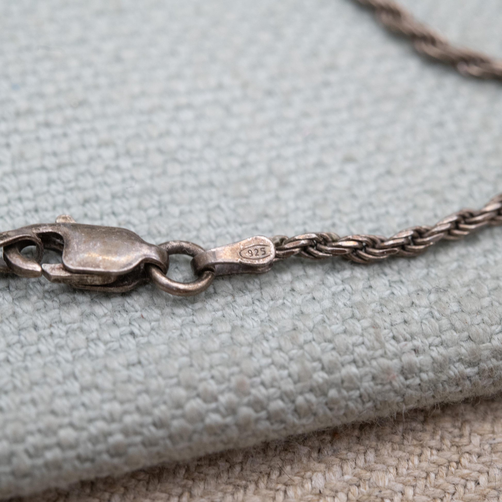 Sterling Silver Rope Twist Chain Necklace - Short Quality Silver Necklace | Unisex Necklace Gift | 16"