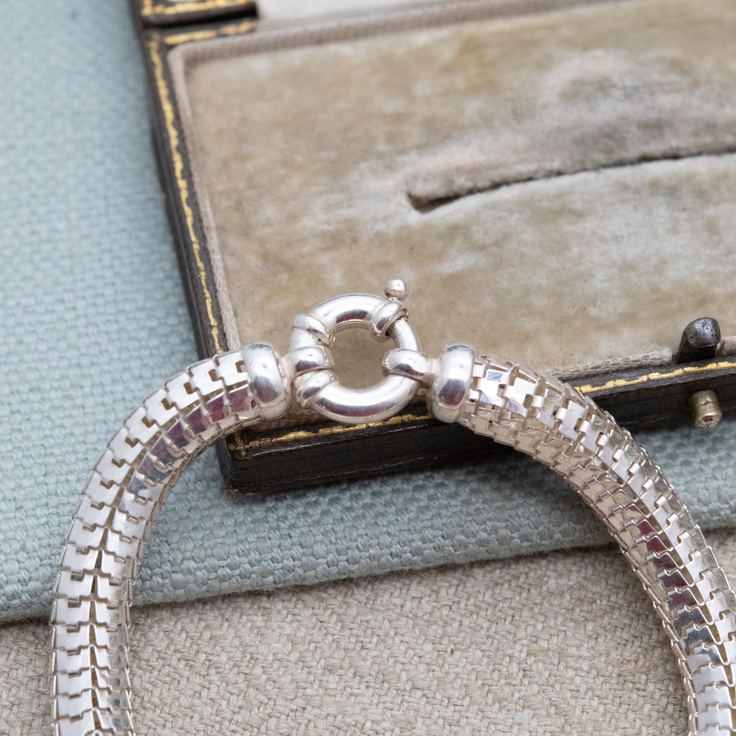 Chunky Sterling Silver Snake Link Chain Bracelet - Unisex Gift