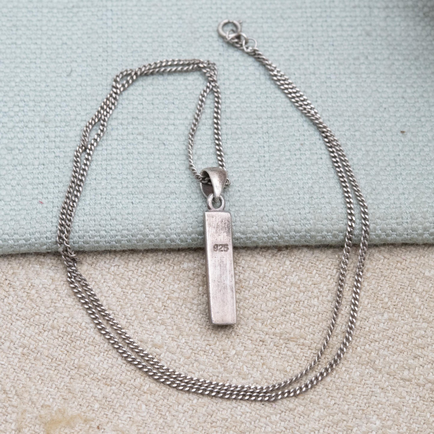 Sterling Silver Mother of Pearl Pendant - Pretty Minimalist Silver Necklace | Gift for Her