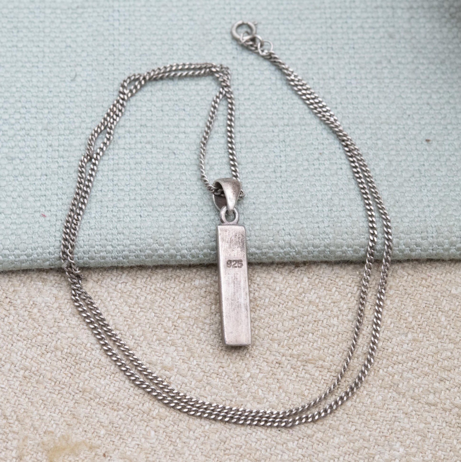 Sterling Silver Mother of Pearl Pendant - Pretty Minimalist Silver Necklace | Gift for Her