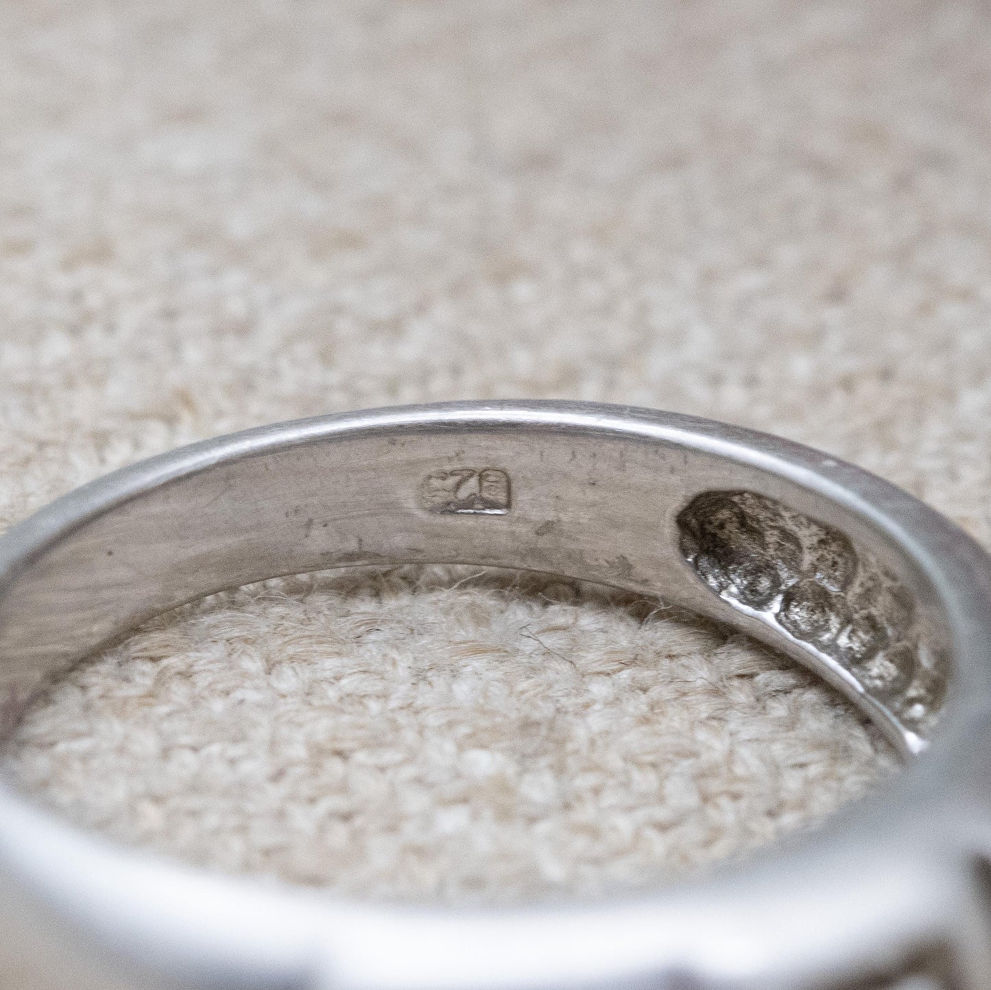 Vintage Sterling Silver Greek Key Band Ring - Meander Design Minimal Unisex Silver | UK Size - L 1/2 | US Size - 6