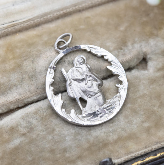 Vintage Charles Horner Sterling Silver St. Christopher Pendant - Openwork 3D Design | Saint of Travelling