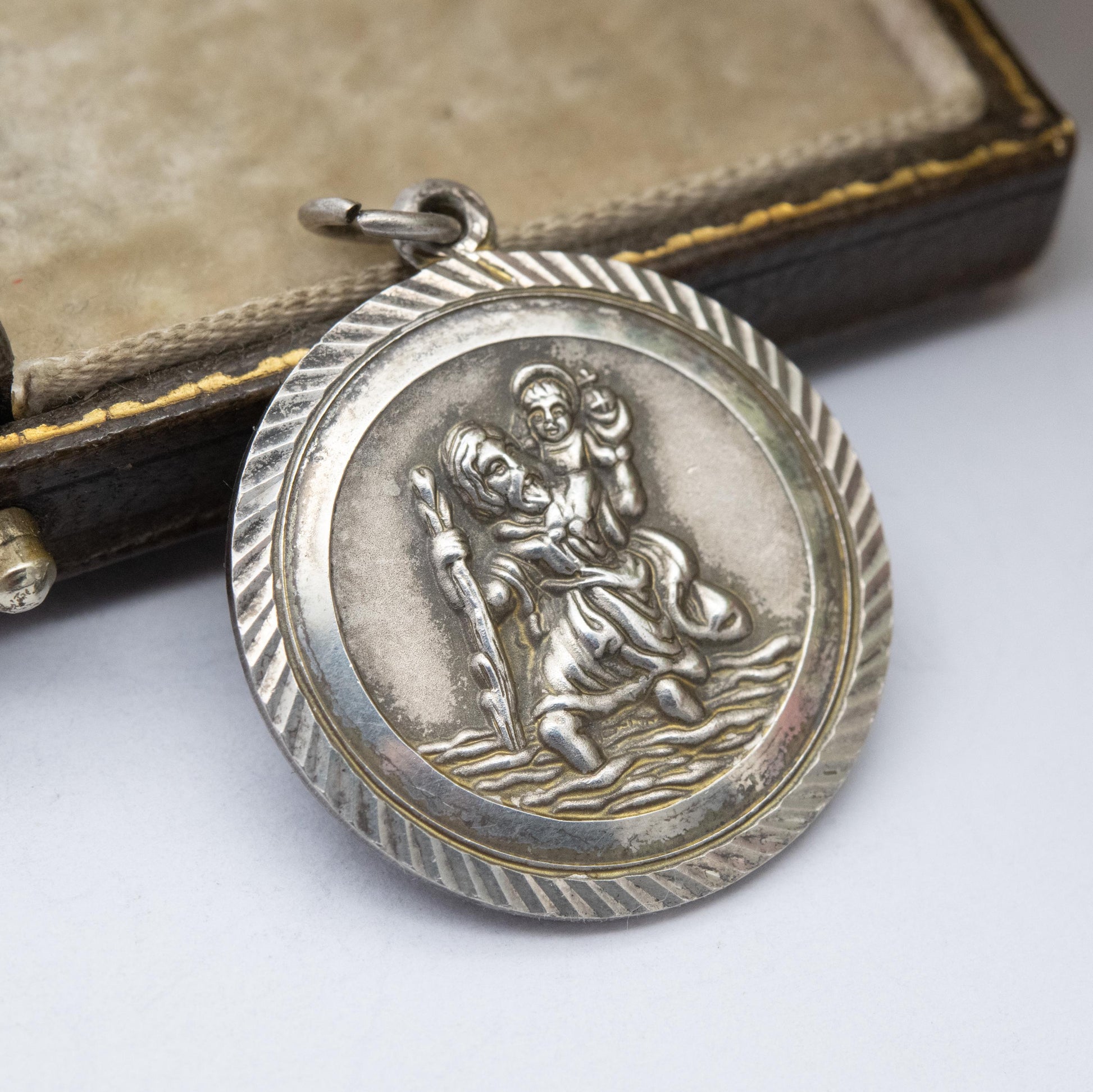 Vintage Georg Jensen Sterling Silver St. Christopher Pendant - Saint of Travelling