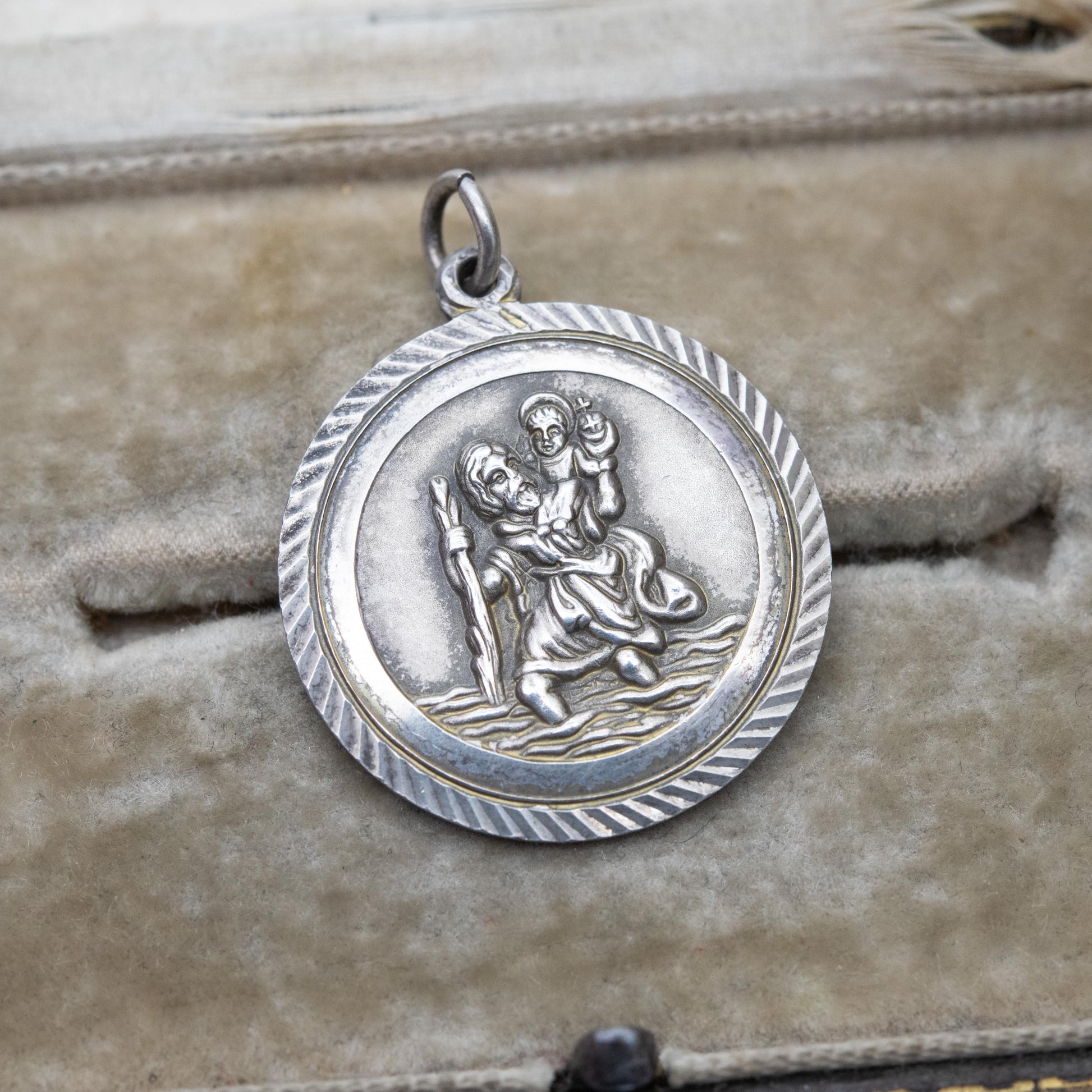 Vintage Georg Jensen Sterling Silver St. Christopher Pendant - Saint of Travelling