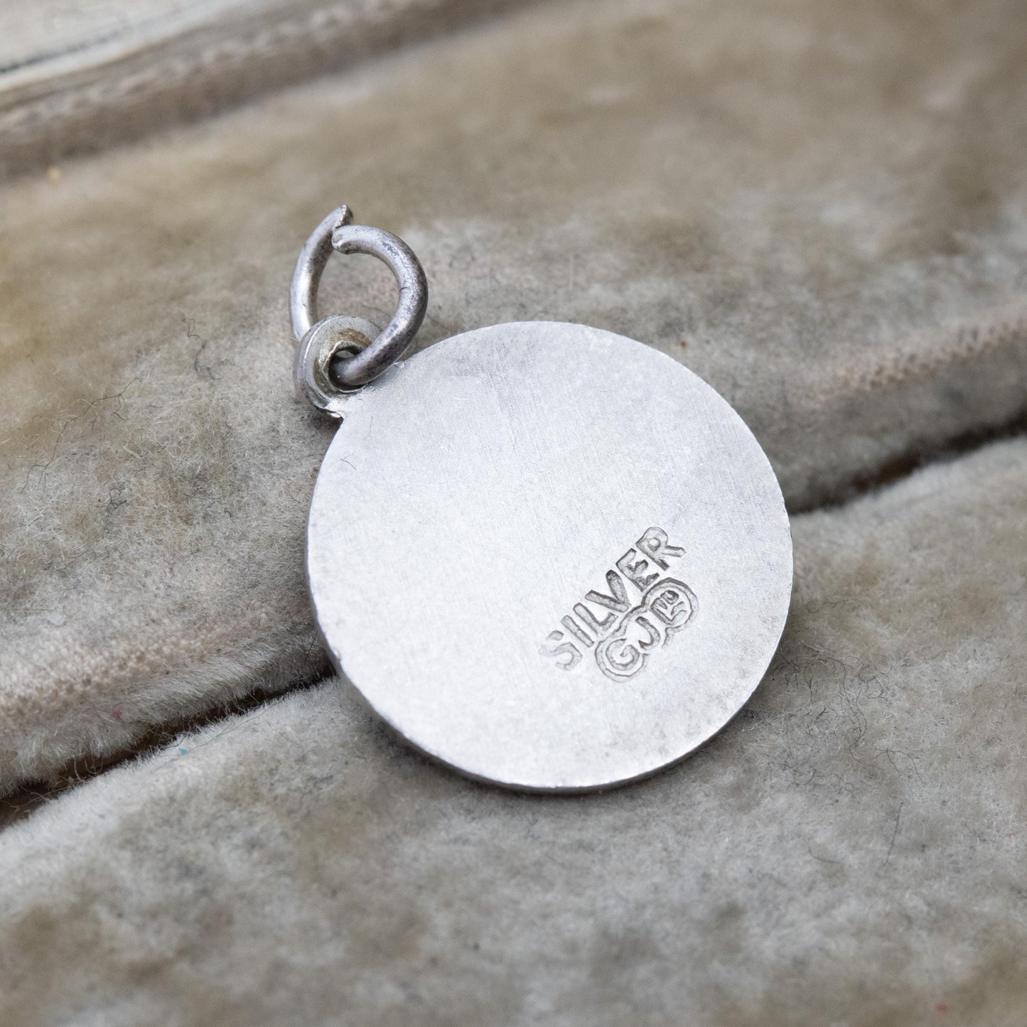 Vintage Georg Jensen Sterling Silver St. Christopher Pendant - Saint of Travelling | Geometric Border