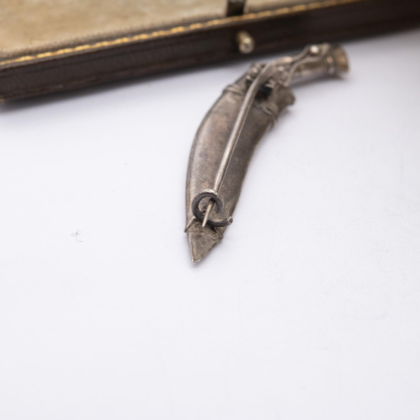 Vintage Silver Gurkha Khukuri Brooch - Nepalese Traditional Knife | British Armed Forces Tie Pin