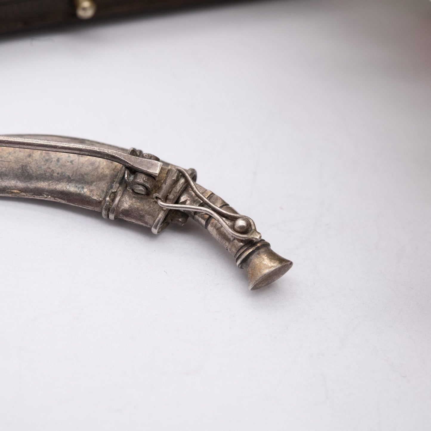 Vintage Silver Gurkha Khukuri Brooch - Nepalese Traditional Knife | British Armed Forces Tie Pin