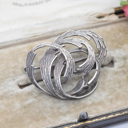 Vintage Andreas Daub Sterling Silver Brooch - Modernist Silver Jewellery | German Designer