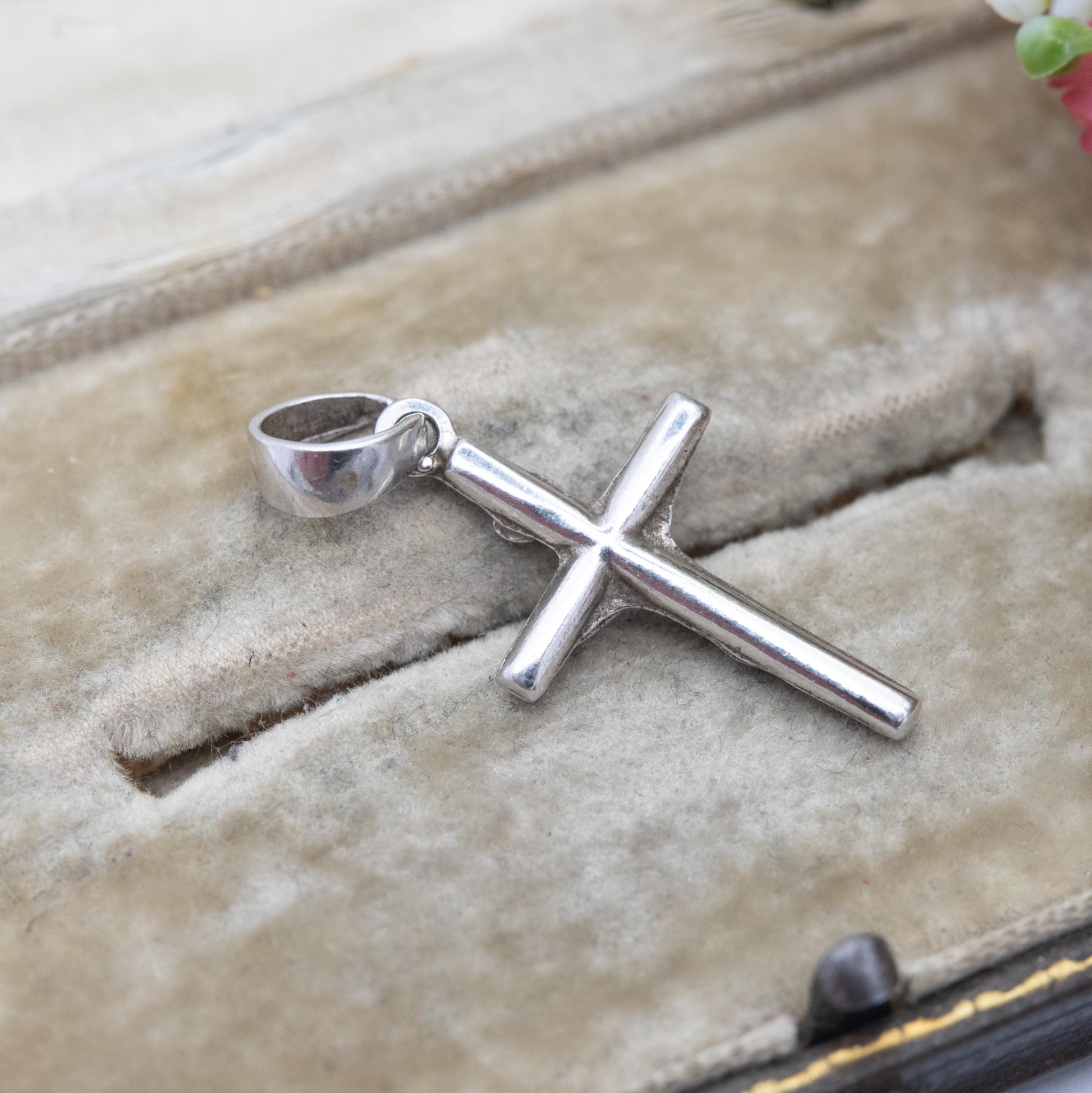 Vintage Sterling Silver Crucifix Pendant Charm INRI P & R Bushell - Religious Catholic Jewellery | Gift for Pendant Necklace