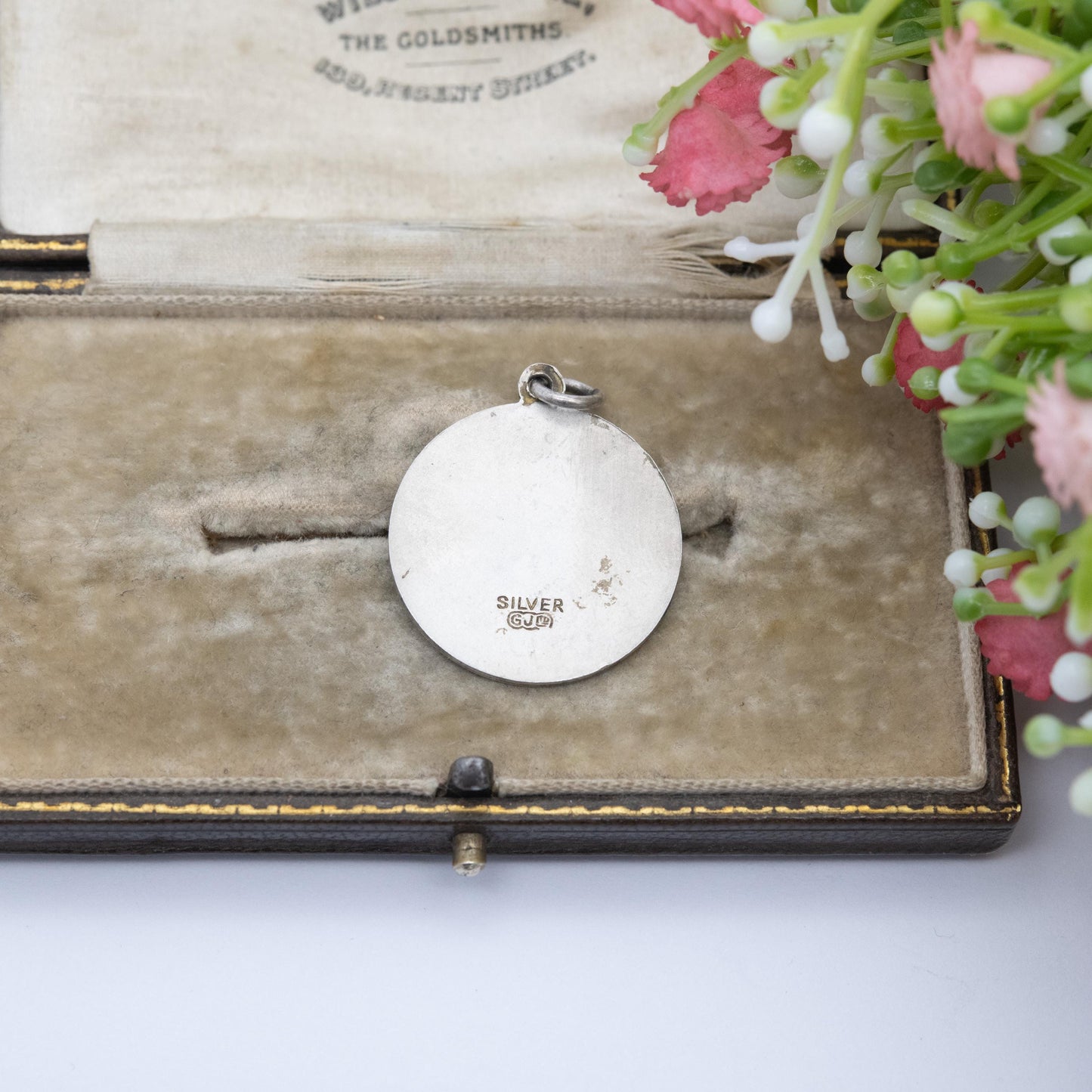 Vintage Georg Jensen Sterling Silver St. Christopher Pendant - Saint of Travelling | Textured Raised Relief