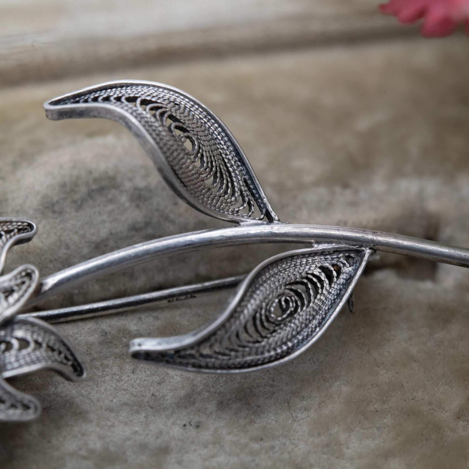 Vintage Sterling Silver Filigree Flower Brooch - Openwork Beaded Floral Design | Statement Jewellery | Gift for Her | Gift for Mother