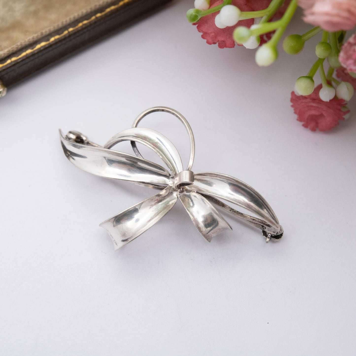 Vintage Kollmar and Jourdan Sterling Silver Flower Brooch - Mid-Century Designer Jewellery | Modernist Lily