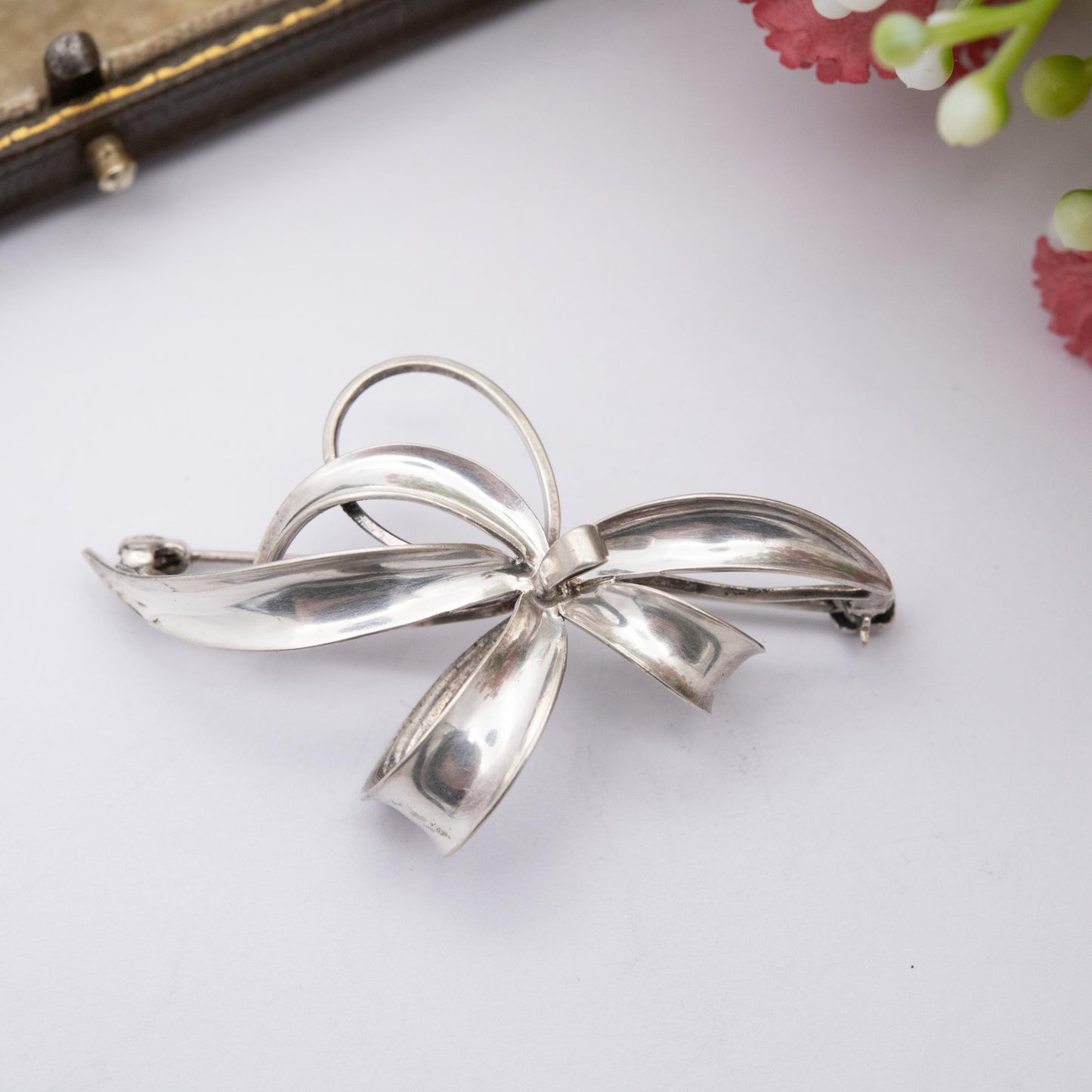 Vintage Kollmar and Jourdan Sterling Silver Flower Brooch - Mid-Century Designer Jewellery | Modernist Lily