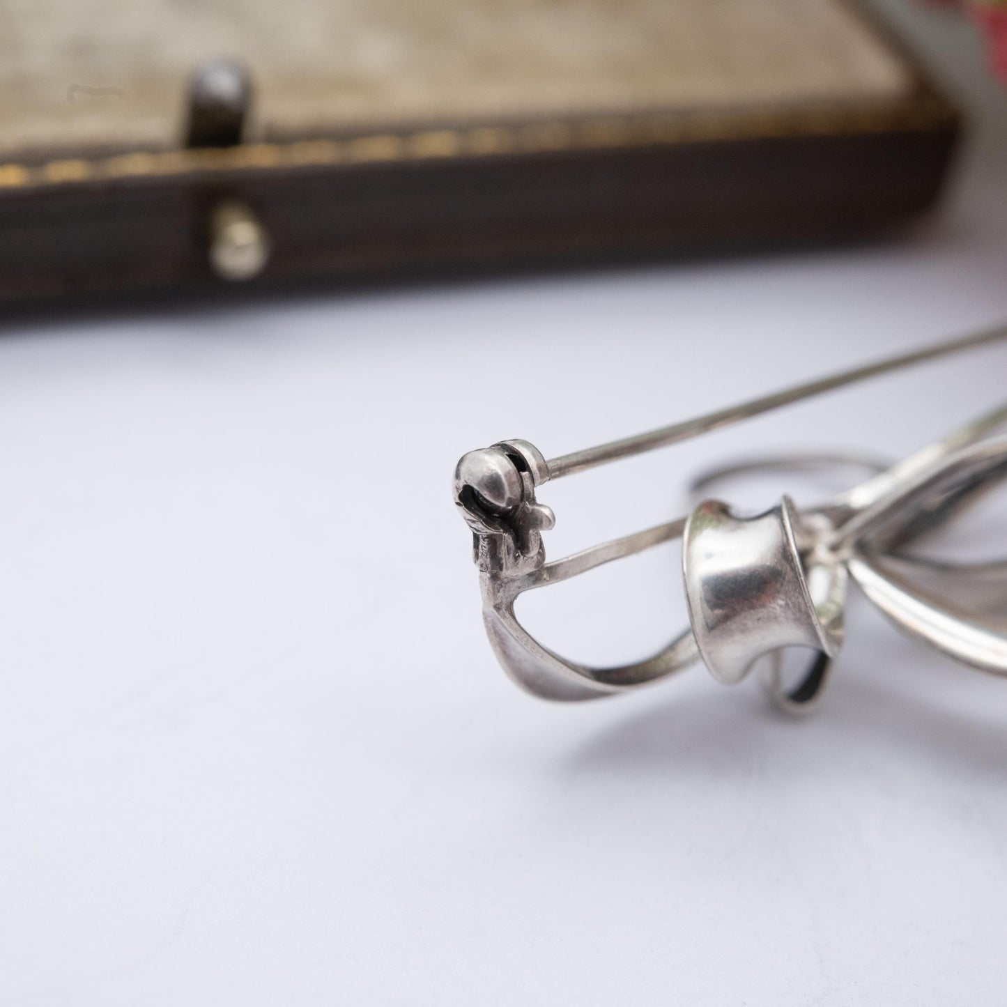Vintage Kollmar and Jourdan Sterling Silver Flower Brooch - Mid-Century Designer Jewellery | Modernist Lily