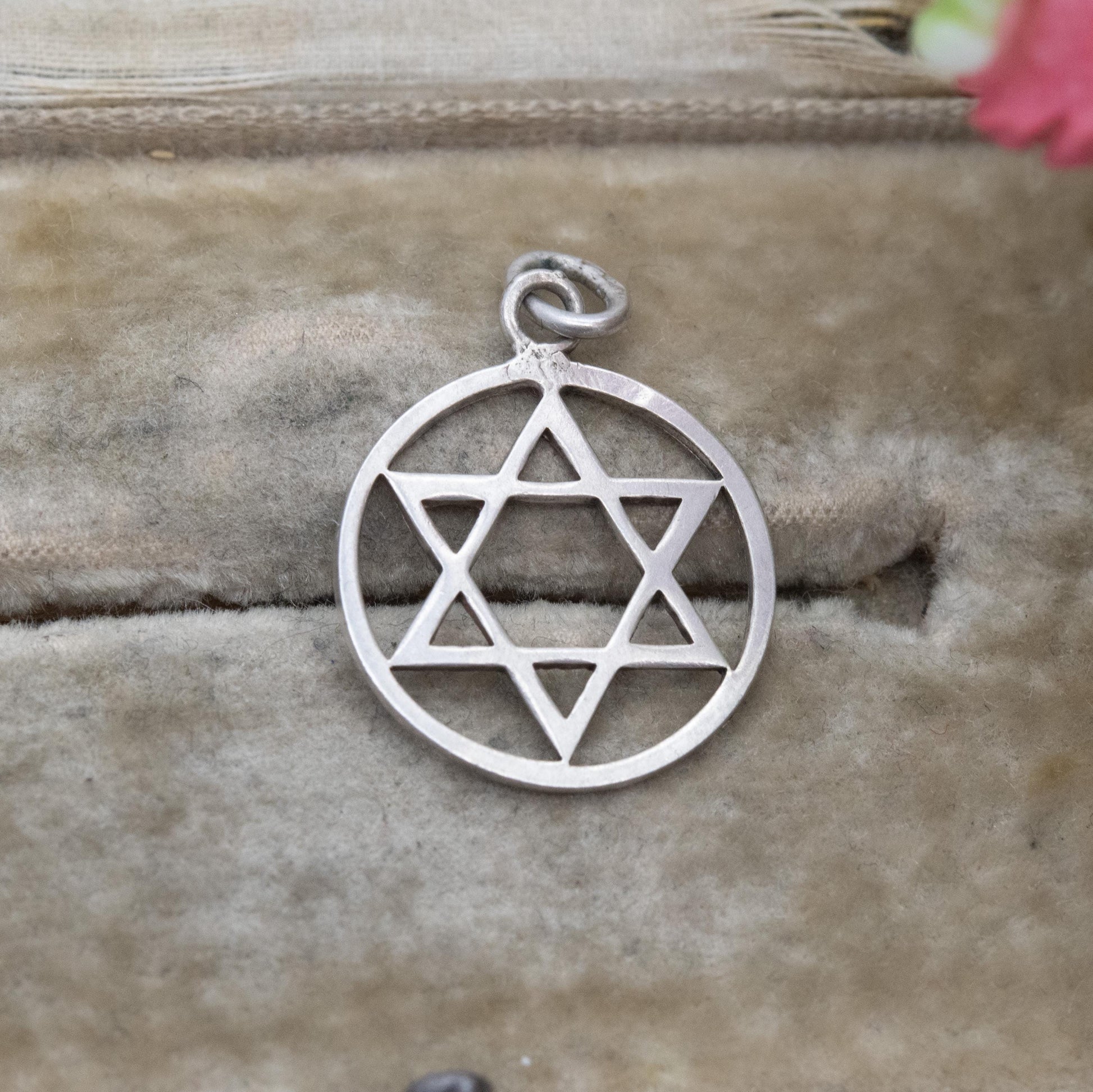 Vintage Silver Star of David Pendant Charm - Openwork Star | Jewish Religious Jewellery