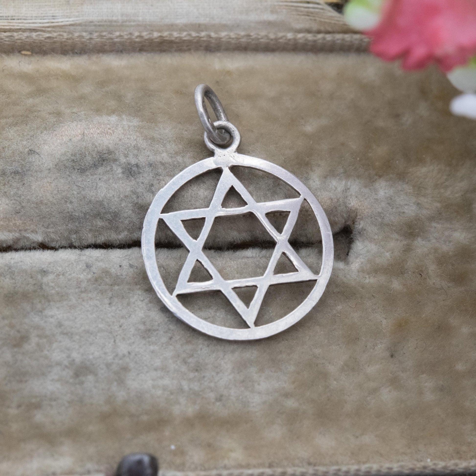 Vintage Silver Star of David Pendant Charm - Openwork Star | Jewish Religious Jewellery