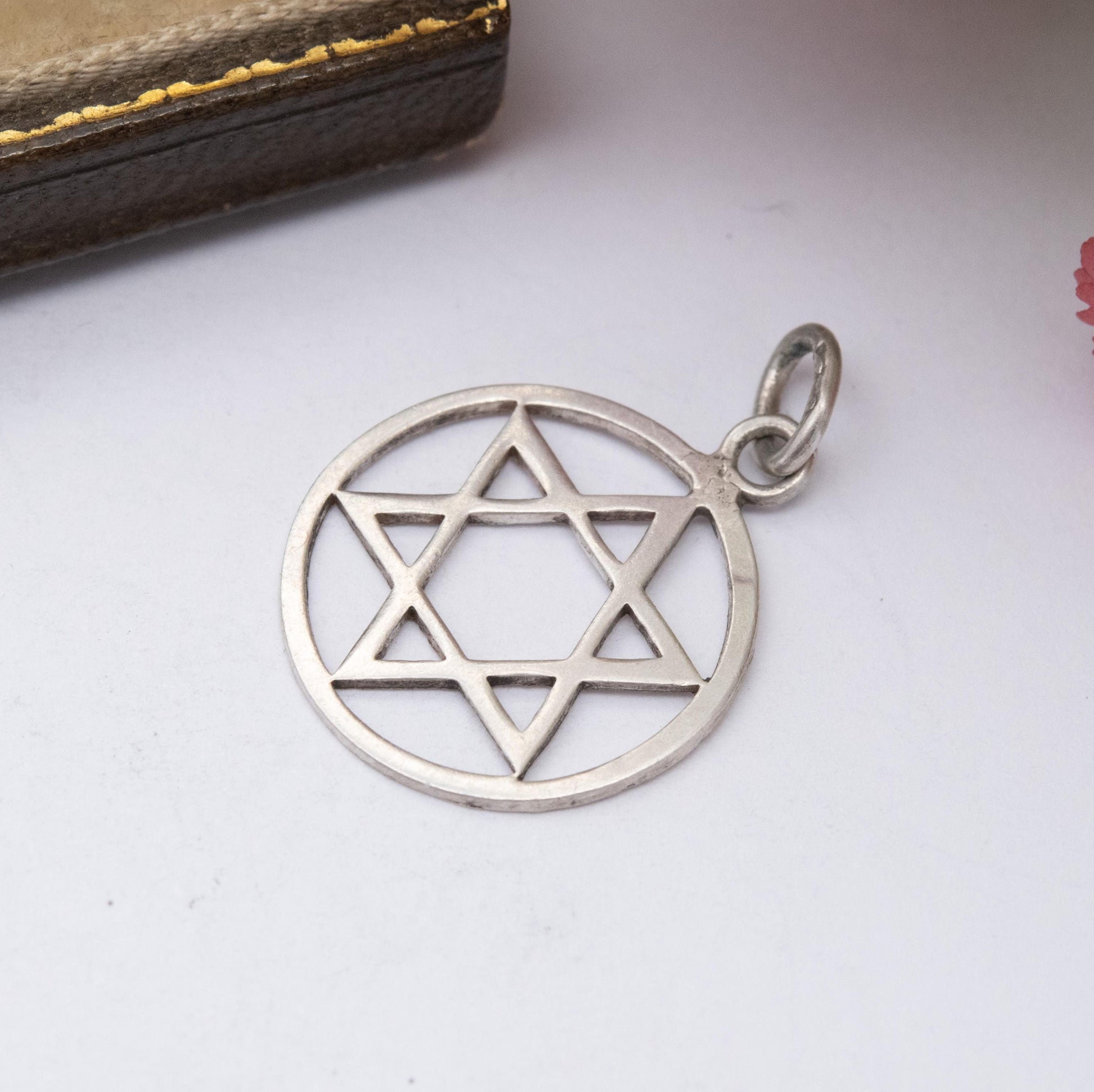 Vintage Silver Star of David Pendant Charm - Openwork Star | Jewish Religious Jewellery