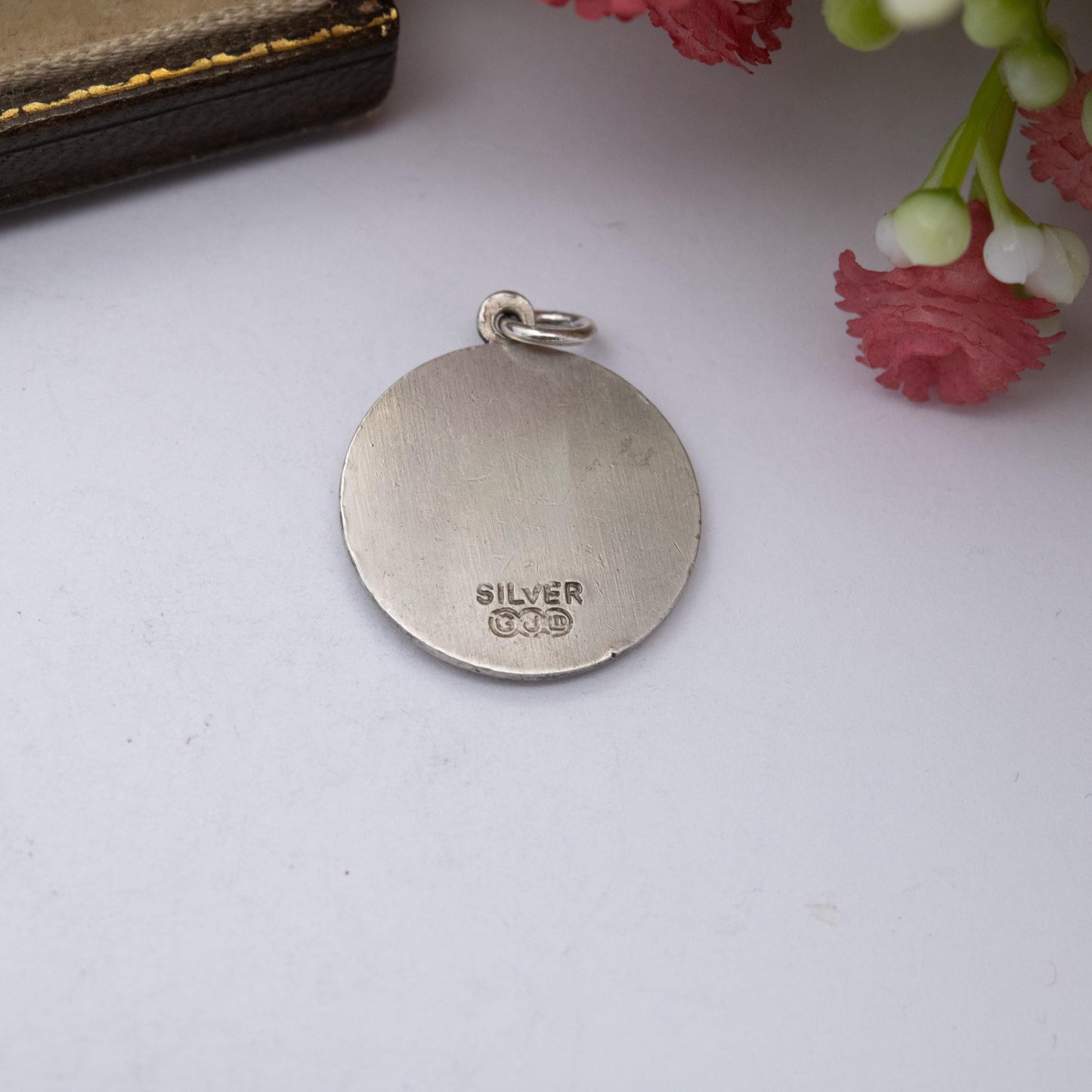 Vintage Georg Jensen Sterling Silver St. Christopher Pendant - Embossed Relief | Entrust Thy Safety to St. Christopher | Saint of Travelling