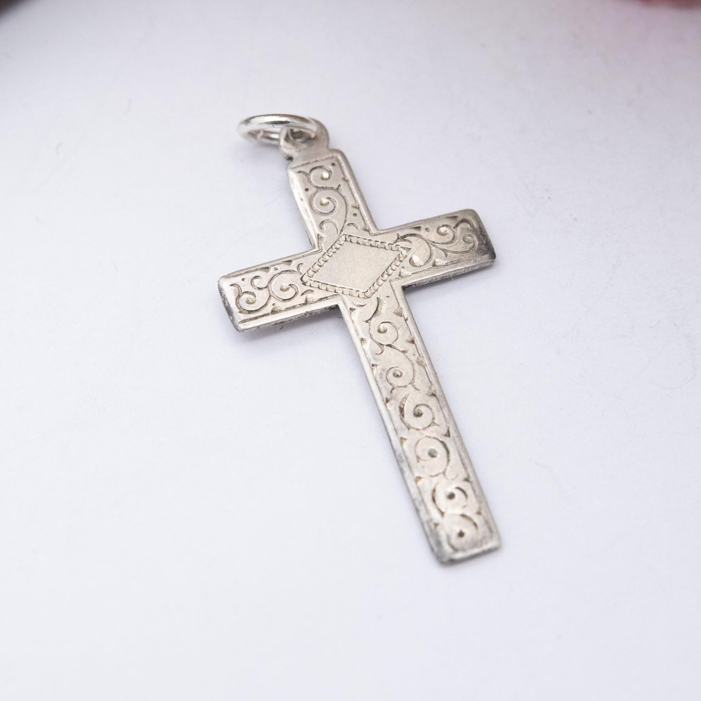 Vintage Sterling Silver Cross Pendant - Sweet Christening Jewellery Gift