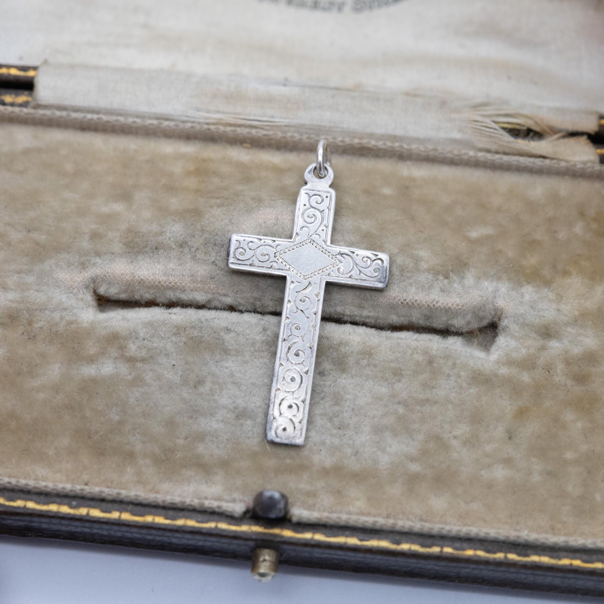 Vintage Sterling Silver Cross Pendant - Sweet Christening Jewellery Gift