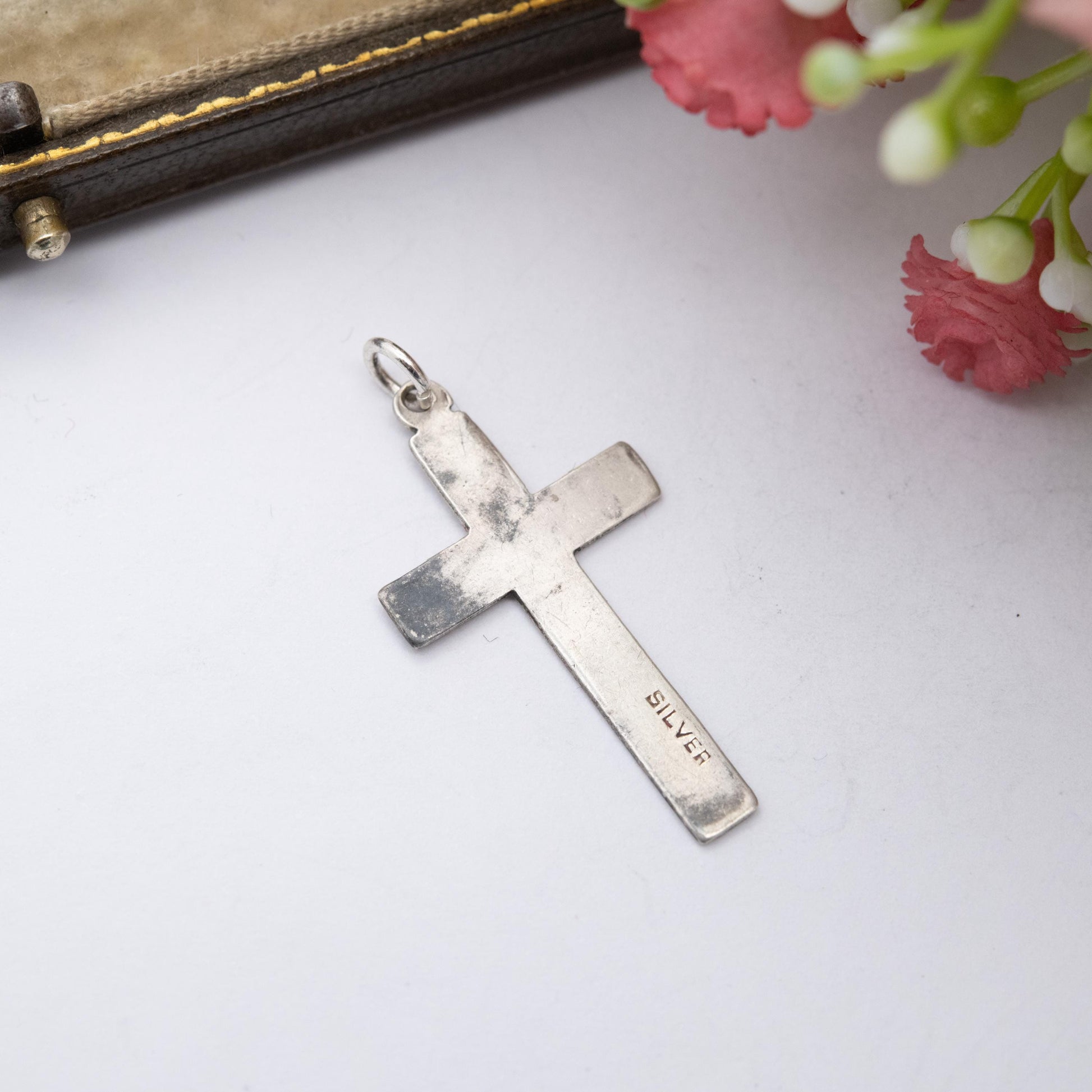 Vintage Sterling Silver Cross Pendant - Sweet Christening Jewellery Gift