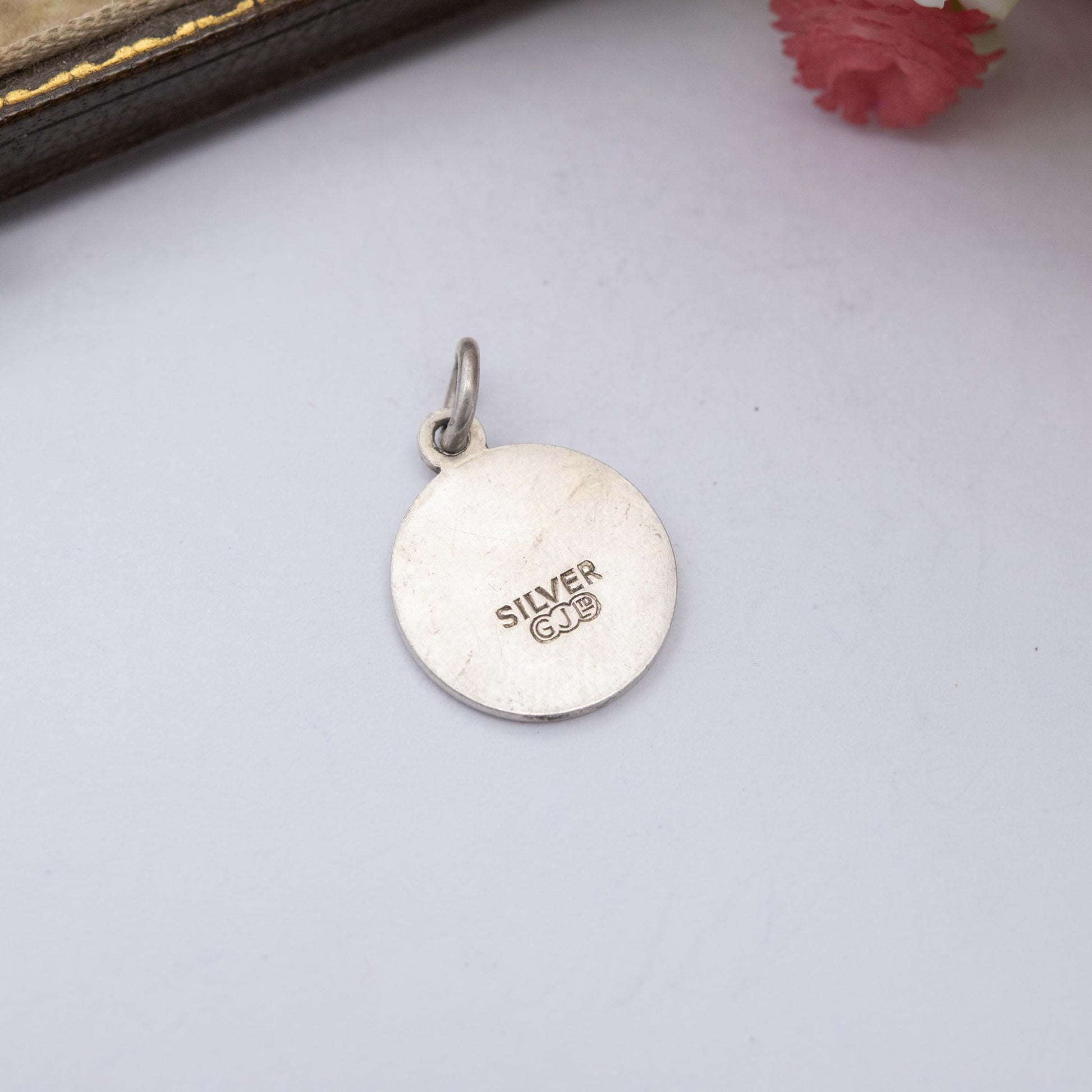 Vintage Georg Jensen Sterling Silver St. Christopher Pendant - Embossed Relief | Saint of Travelling