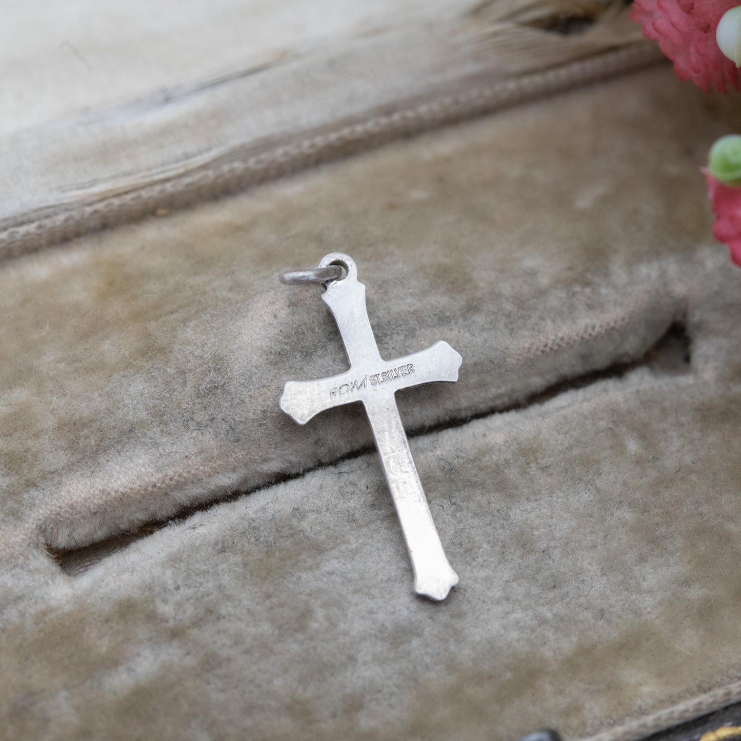 Vintage Rodi & Wienenberger Sterling Silver 3D Cross pendant Charm - Simple Solid Silver Design | Gift for Baptism Christening