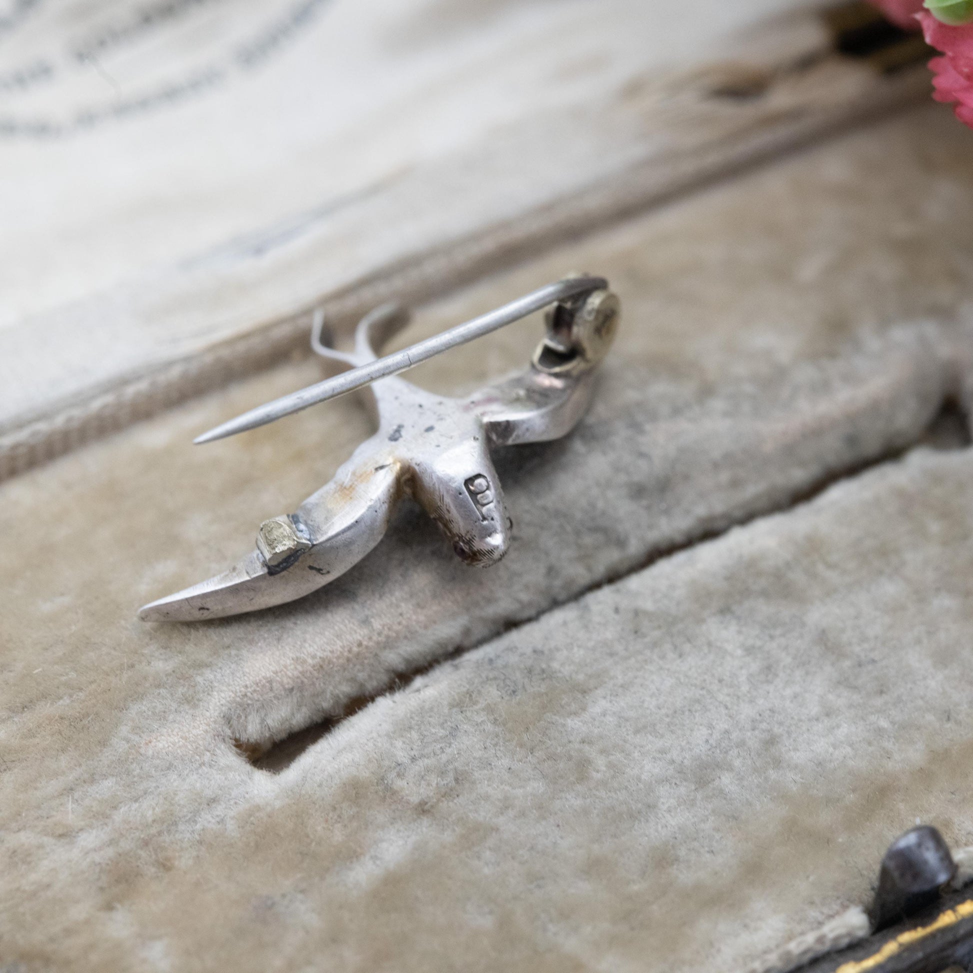 Antique Victorian Silver and Paste Swallow Brooch For RESTORATION
