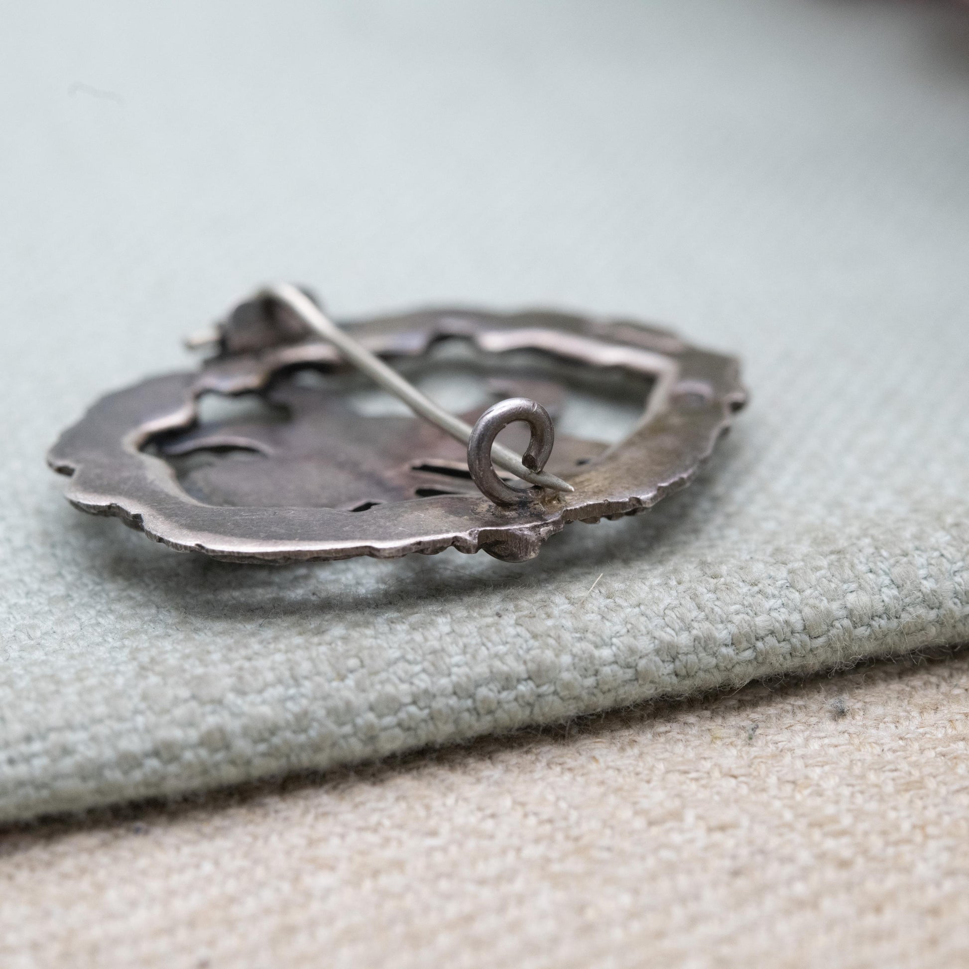Vintage Scottish Sterling Silver Lion Rampant Brooch by Robert Allison 1951 - Heraldic Arms of Scotland