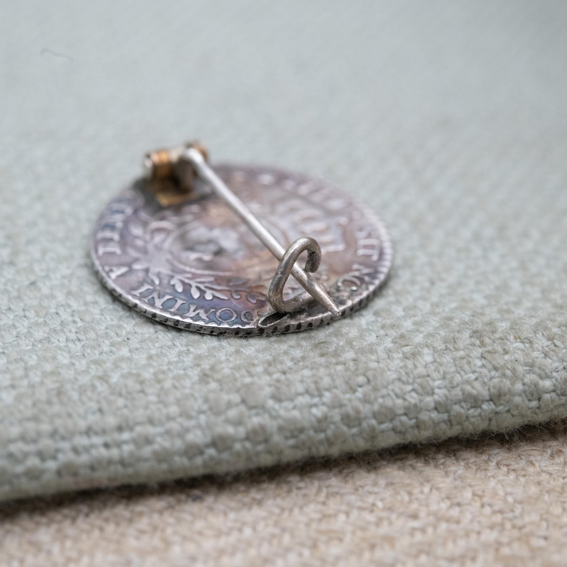 Antique French Silver 1/10 Ecu Louis XVI Coin Brooch 1779 - Collectable Coin Jewellery