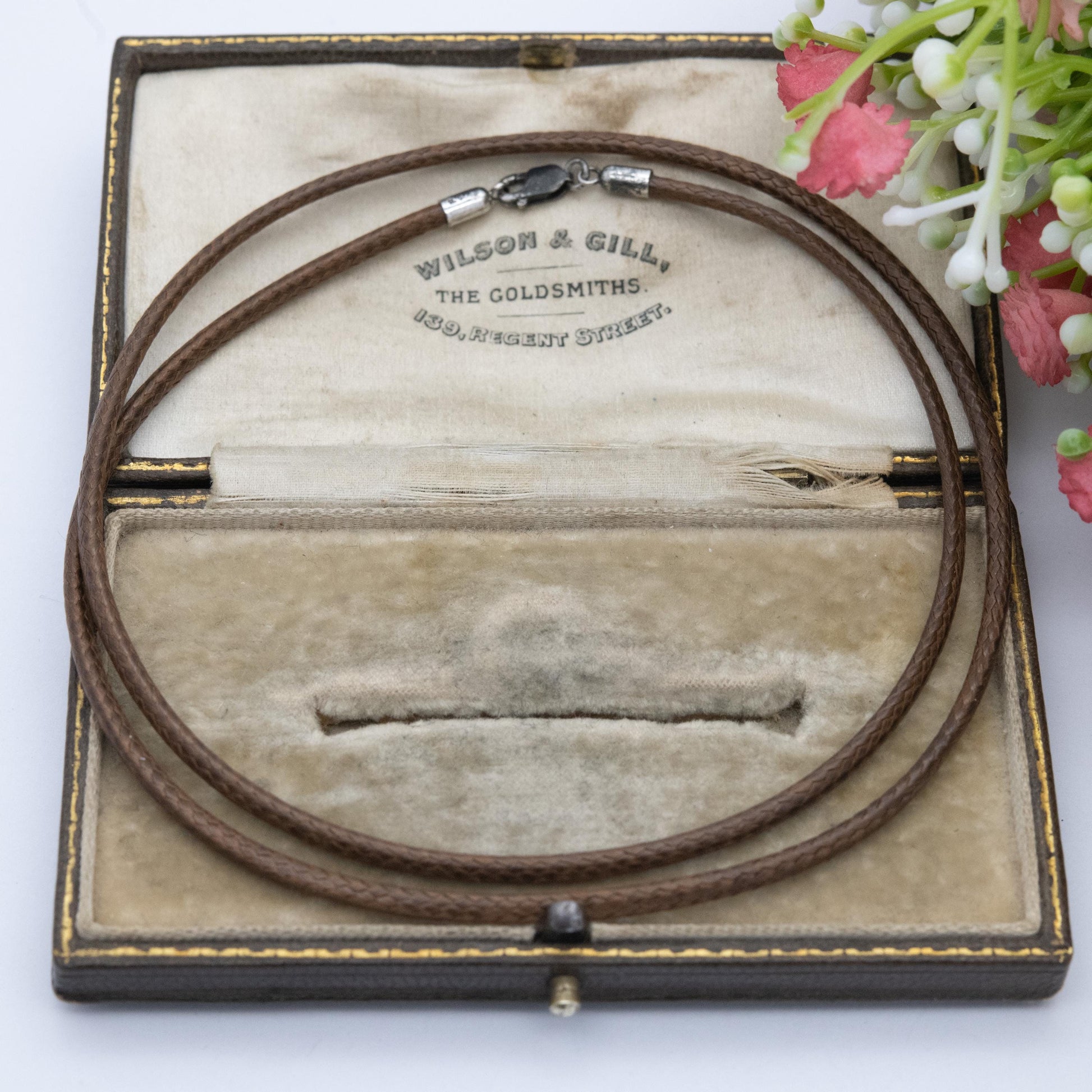Sterling Silver Clasp Cord Necklace 20"