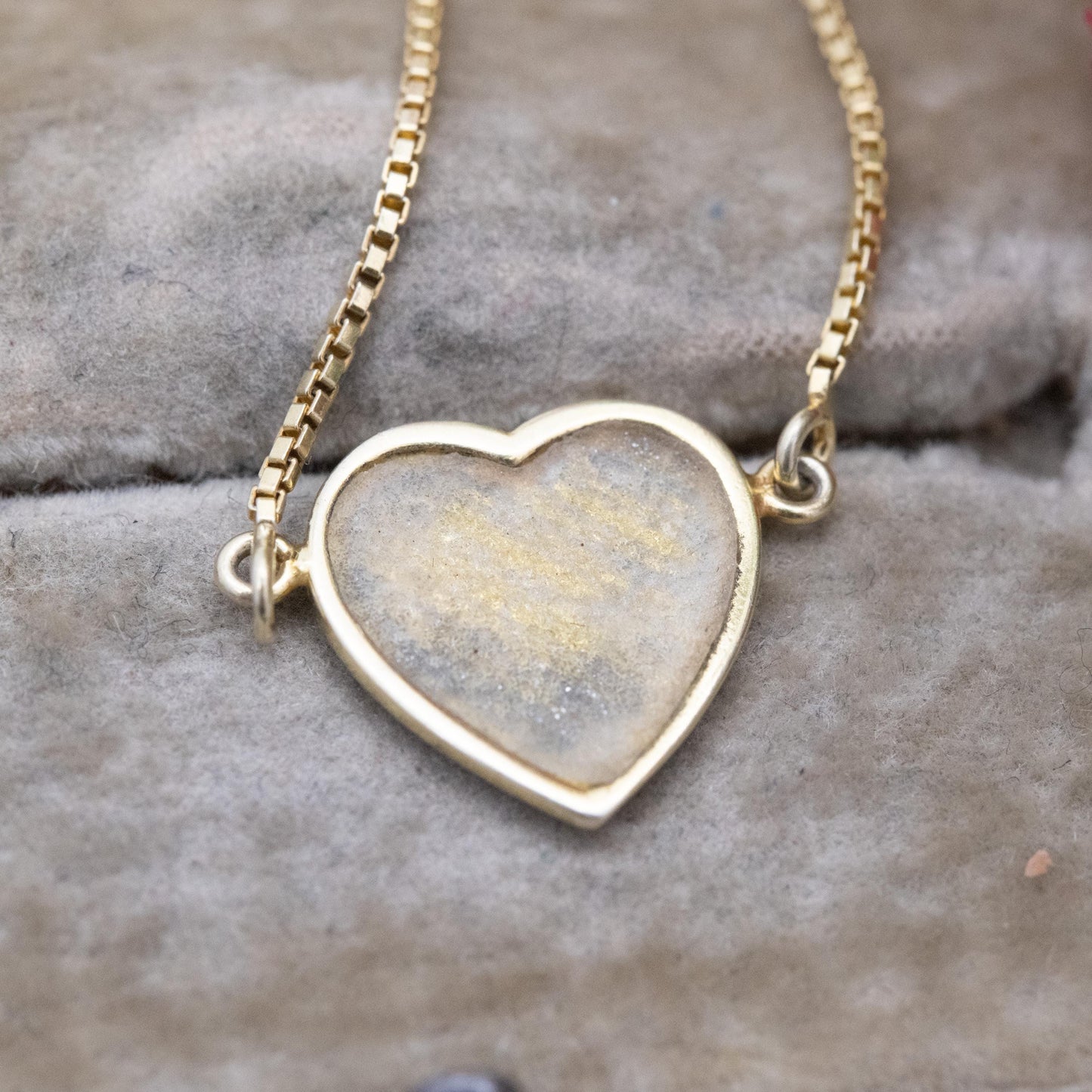Gold Plated Sterling Silver Heart Slider Bracelet - Glitter Love Heart | Box Link Chain | Gift for Her